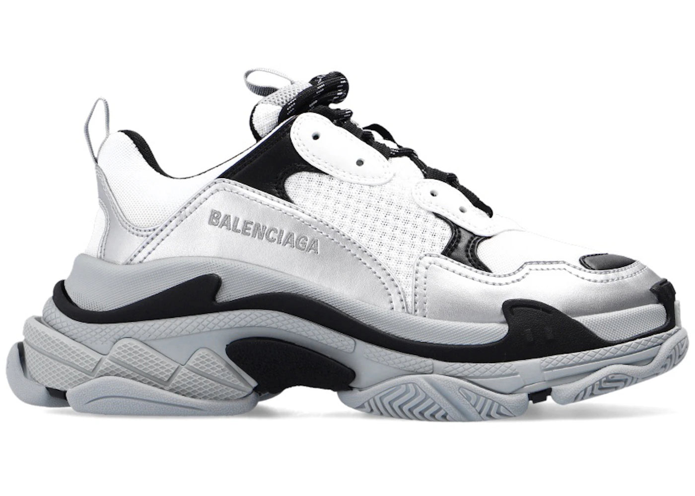 balenciaga triple s silver dark grey (women's)