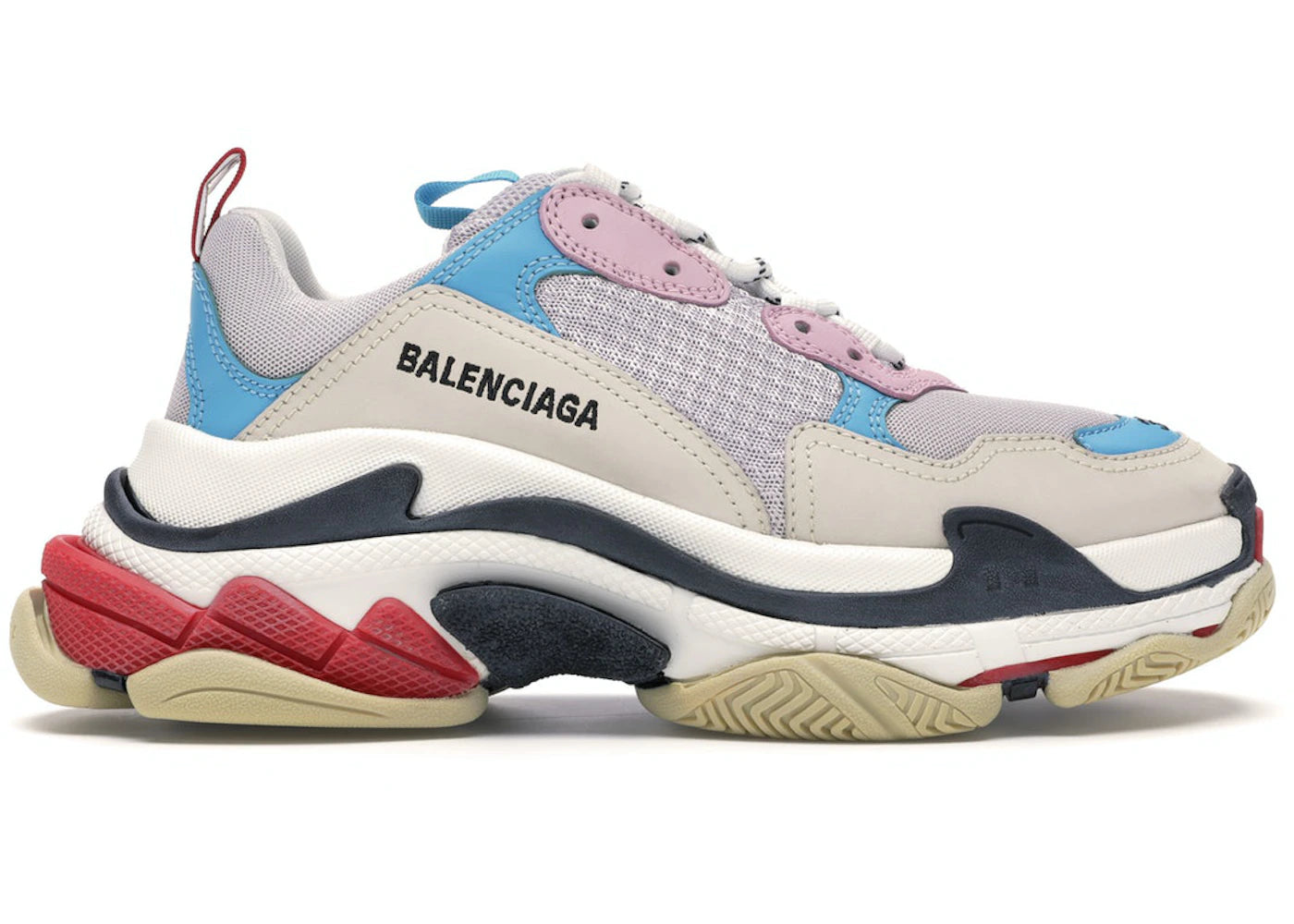 balenciaga triple s white blue (women's)