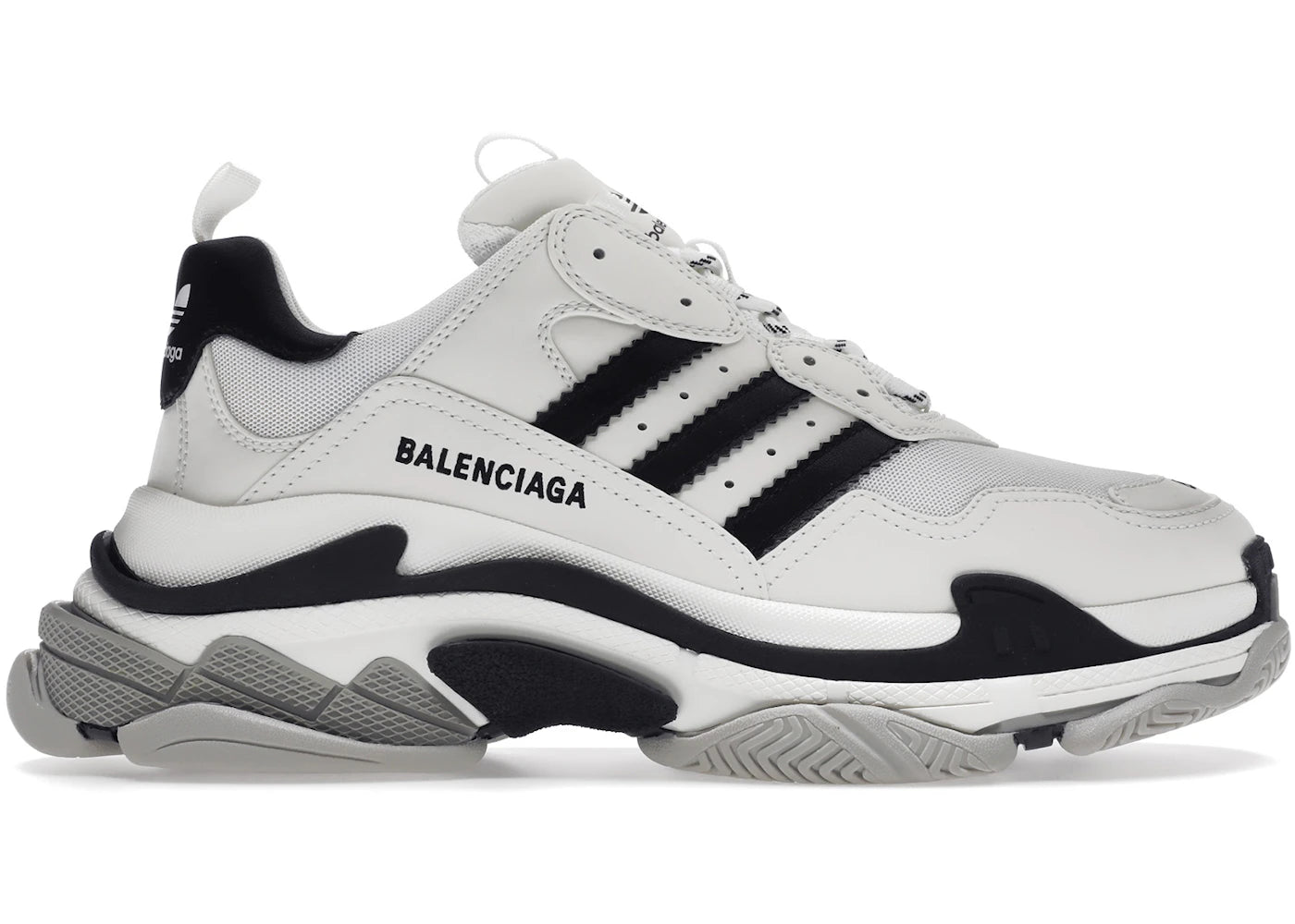 Balenciaga Triple S Adidas White Black