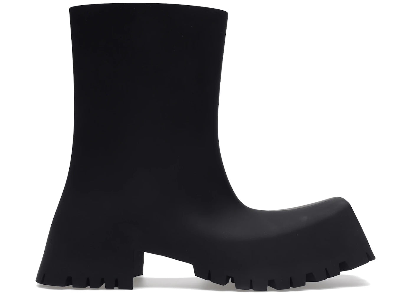 balenciaga trooper rubber boot black