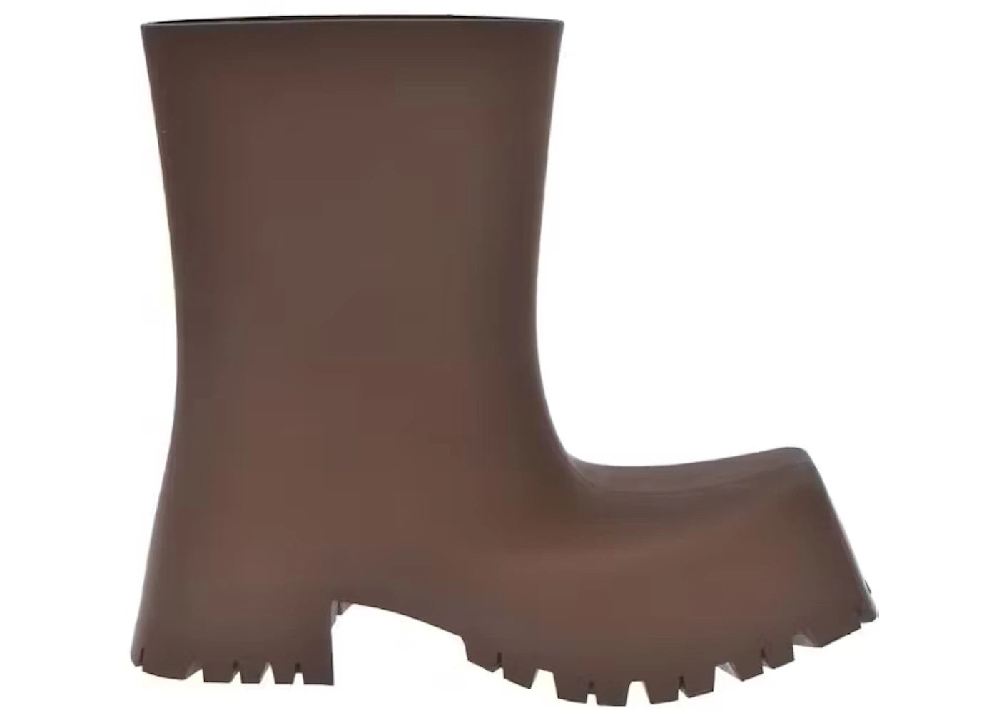 balenciaga trooper rubber boot brown