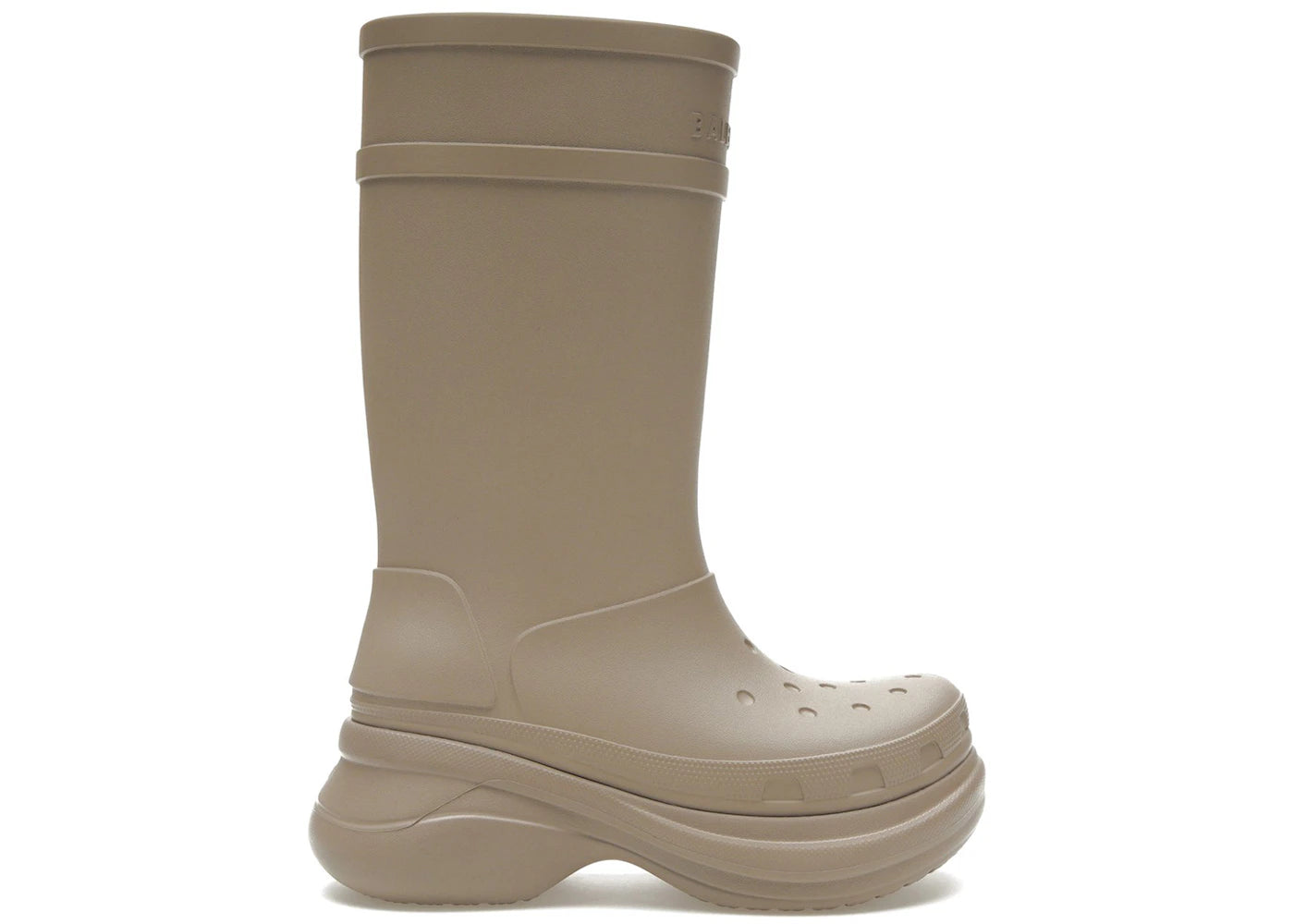 balenciaga x crocs boot beige rubber