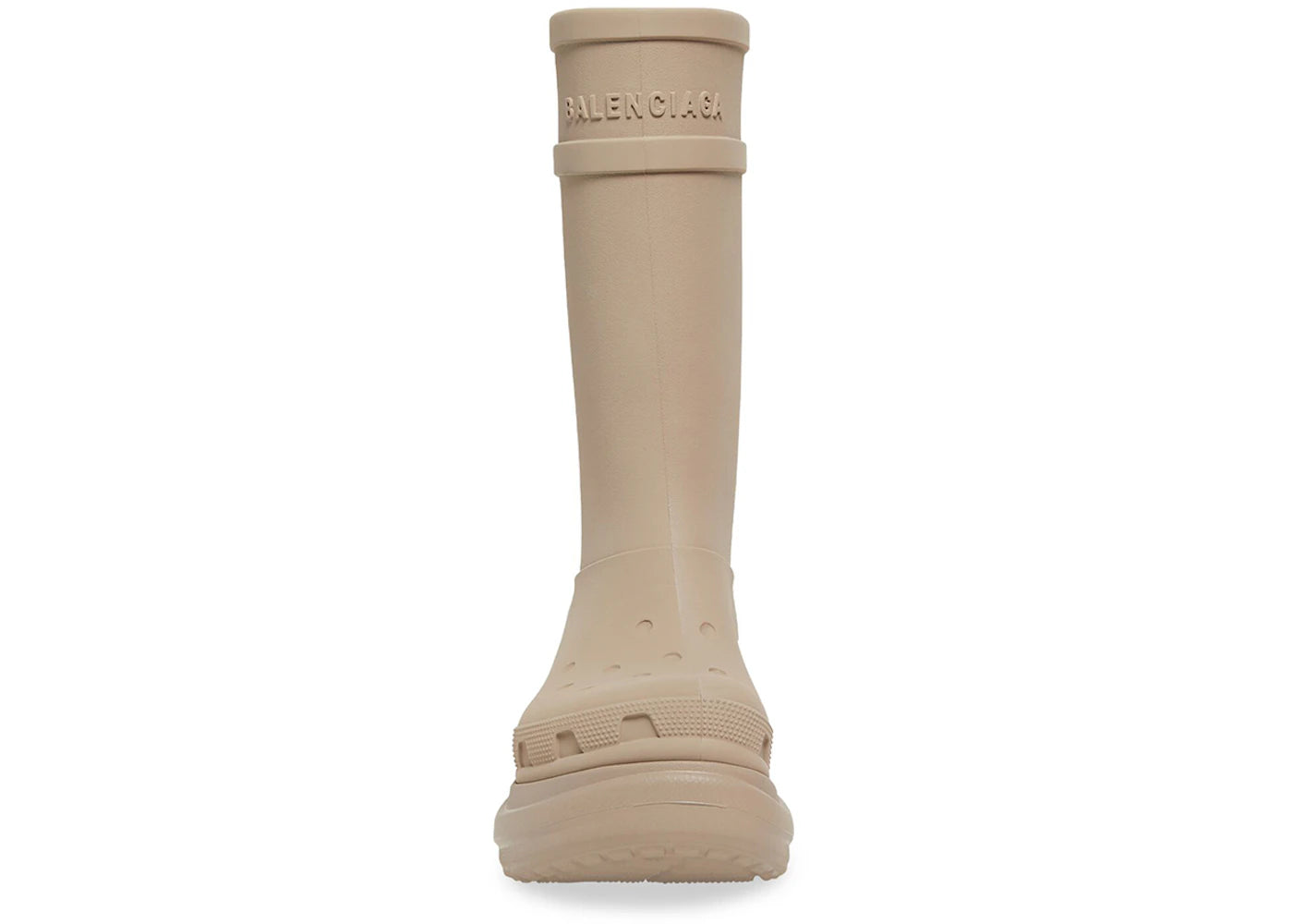 balenciaga x crocs boot beige rubber (women's)