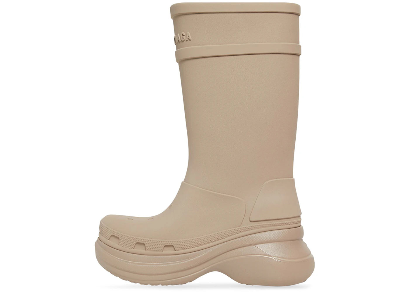 balenciaga x crocs boot beige rubber (women's)