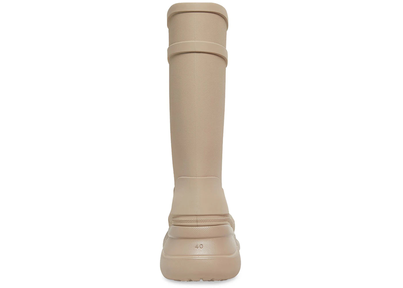 Balenciaga X Crocs Boot Beige Rubber Womens