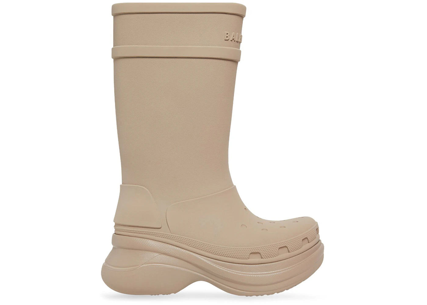 balenciaga x crocs boot beige rubber (women's)