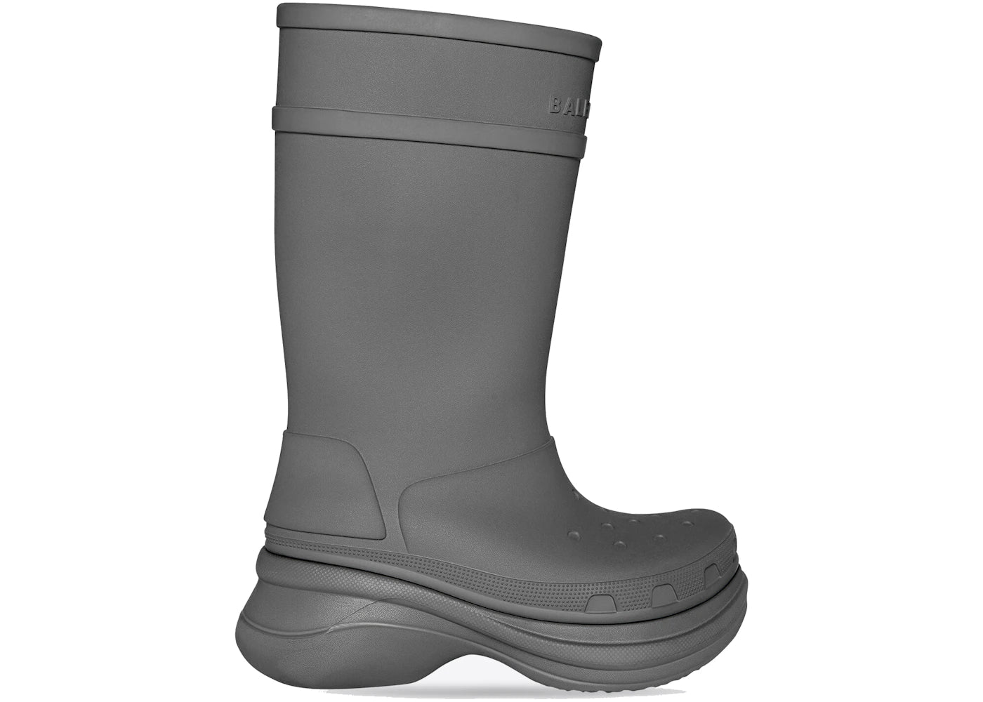balenciaga x crocs boot grey