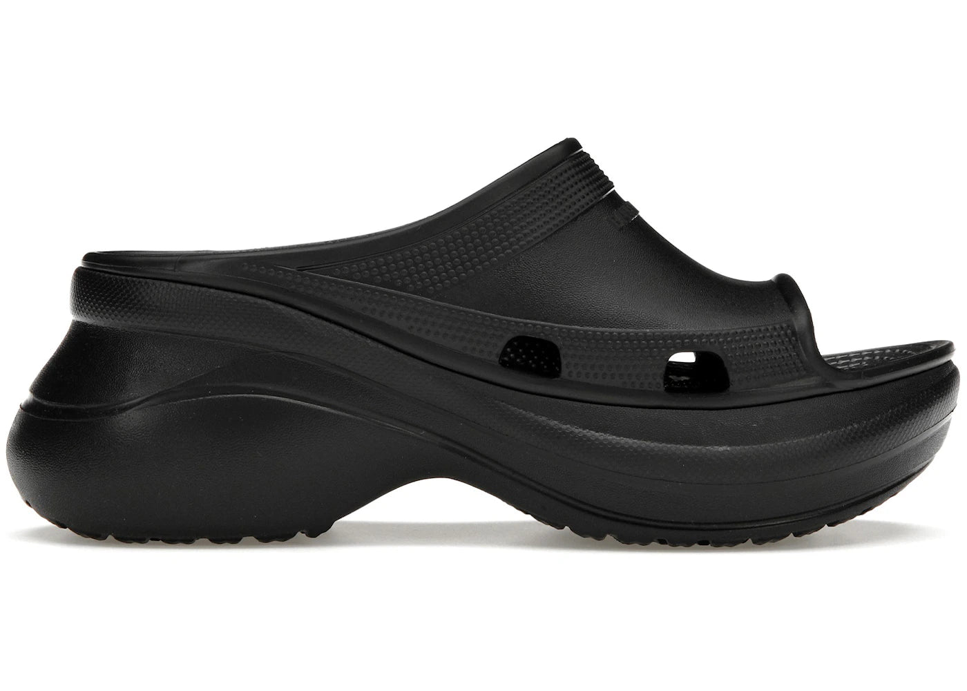 balenciaga x crocs pool slide sandals black (women's)