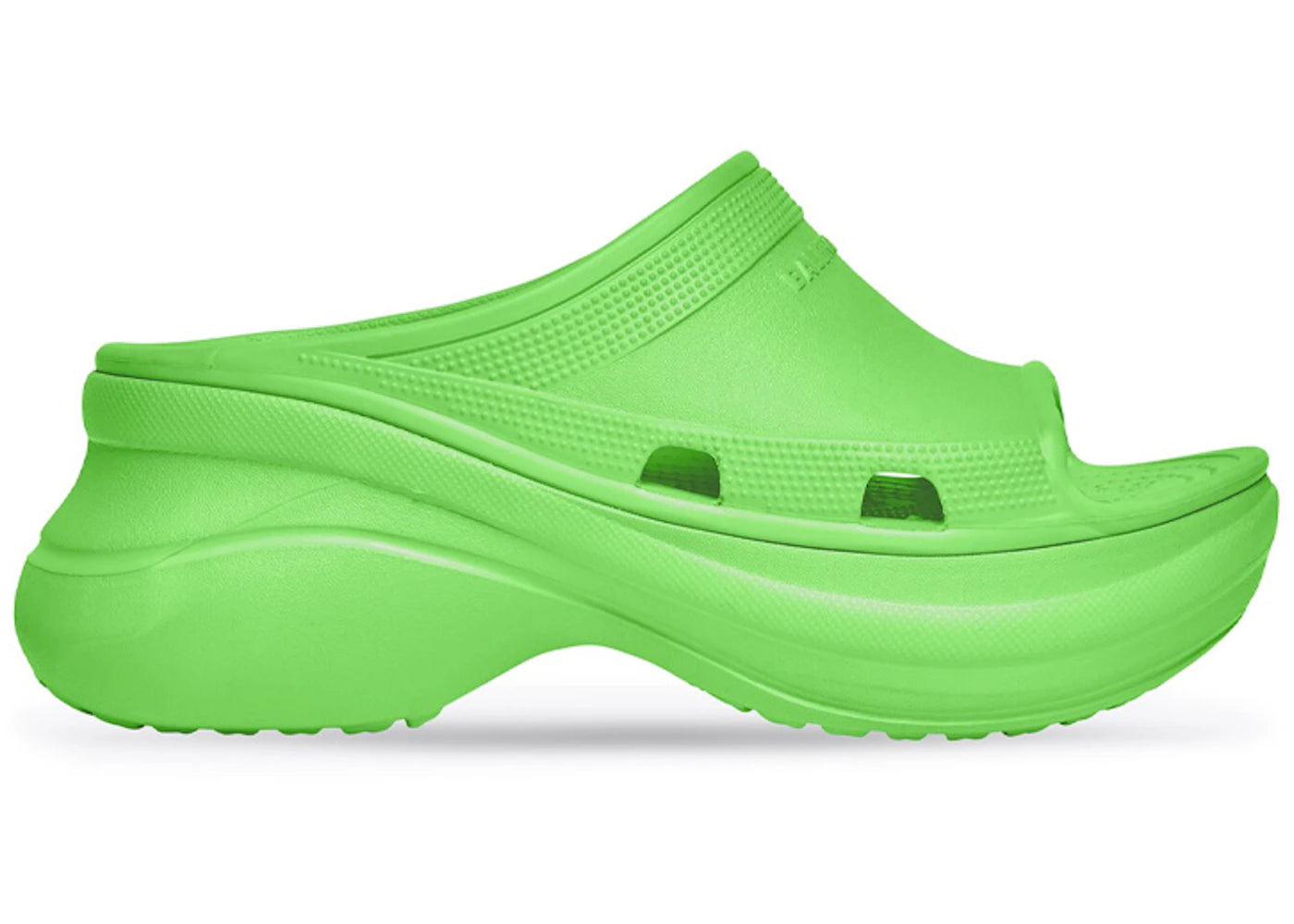 balenciaga x crocs pool slide sandal neon green