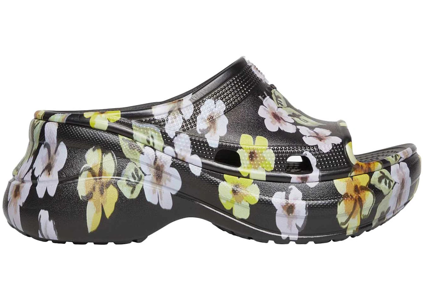 Balenciaga X Crocs Pool Slide Sandals Grey Flower (Women'S)