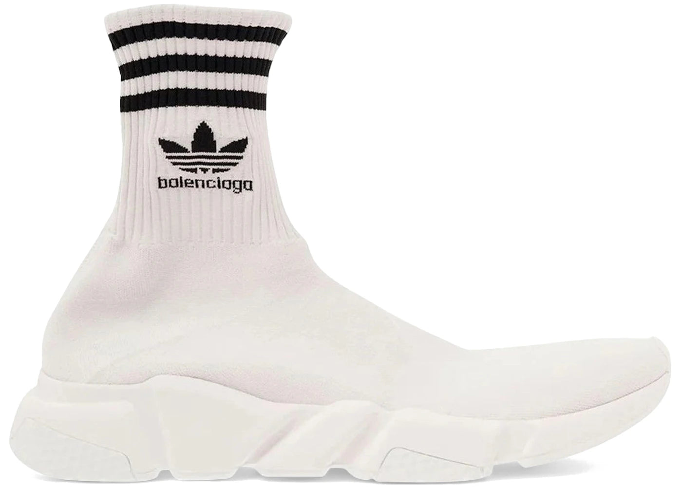 balenciaga x adidas speed trainer white black