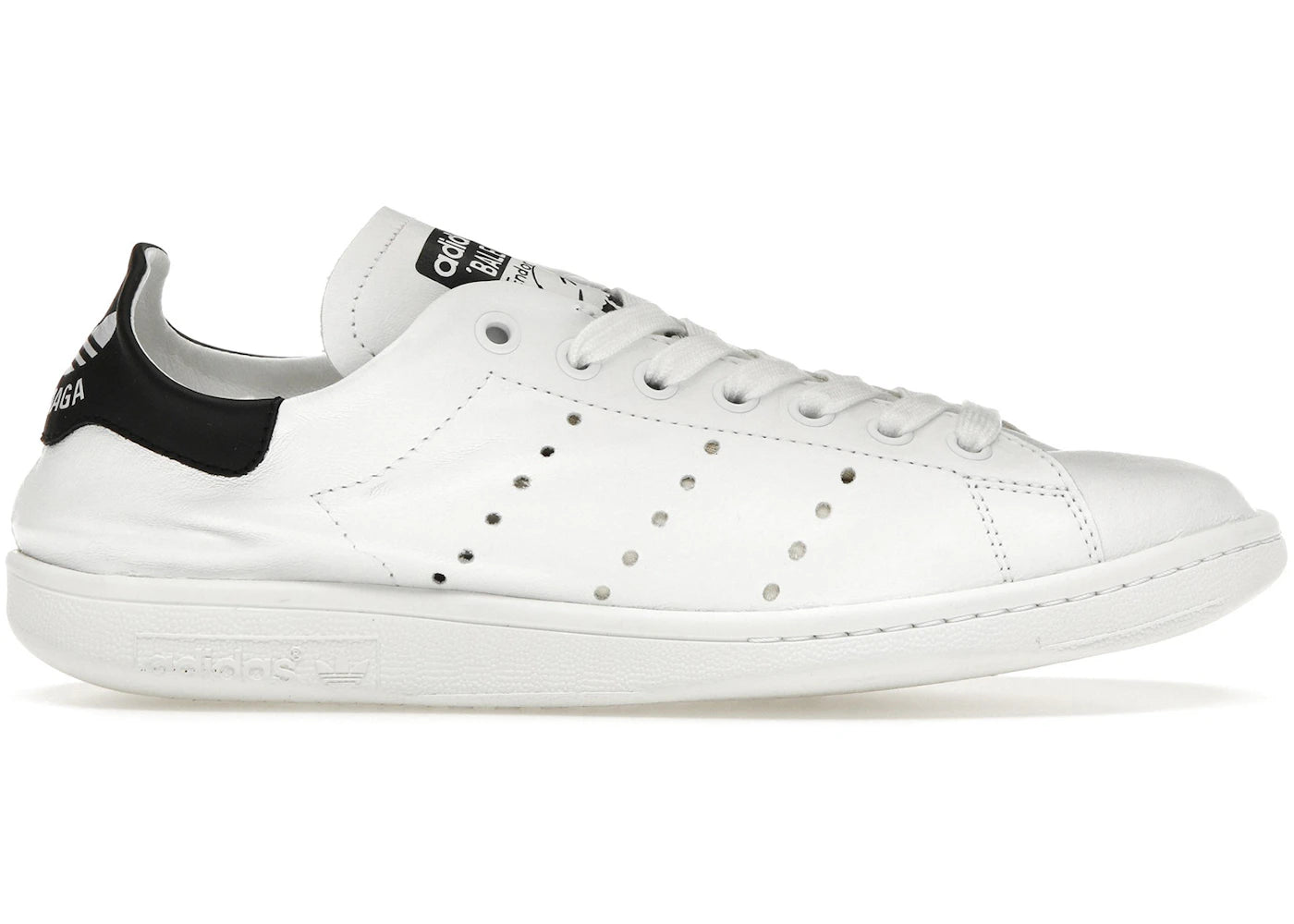 balenciaga x adidas stan smith core white black