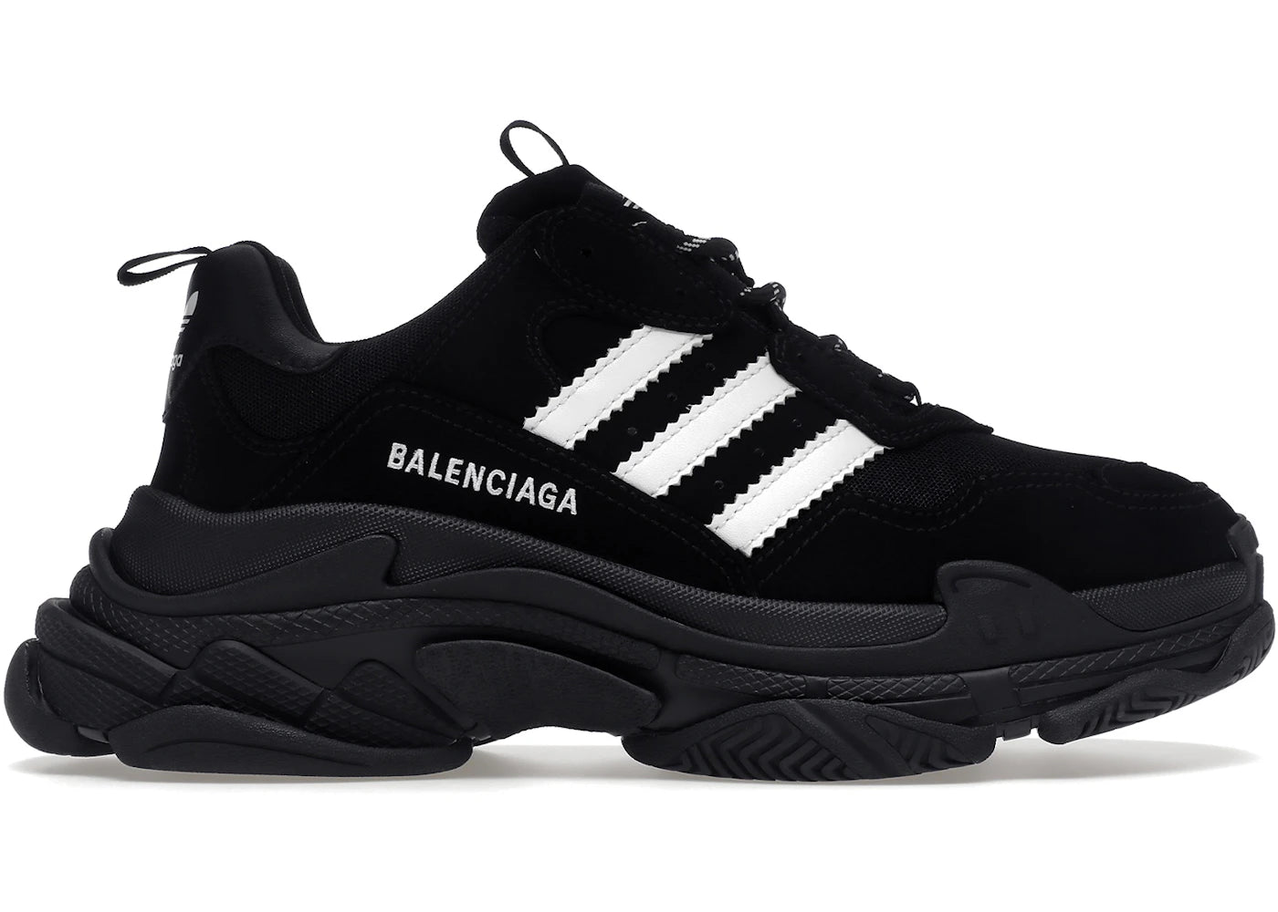 Balenciaga X Adidas Triple S Black White