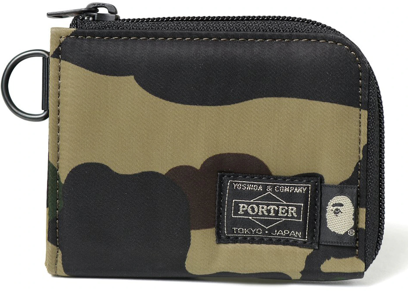 Bape X Porter 1St Camo Mini Wallet Green