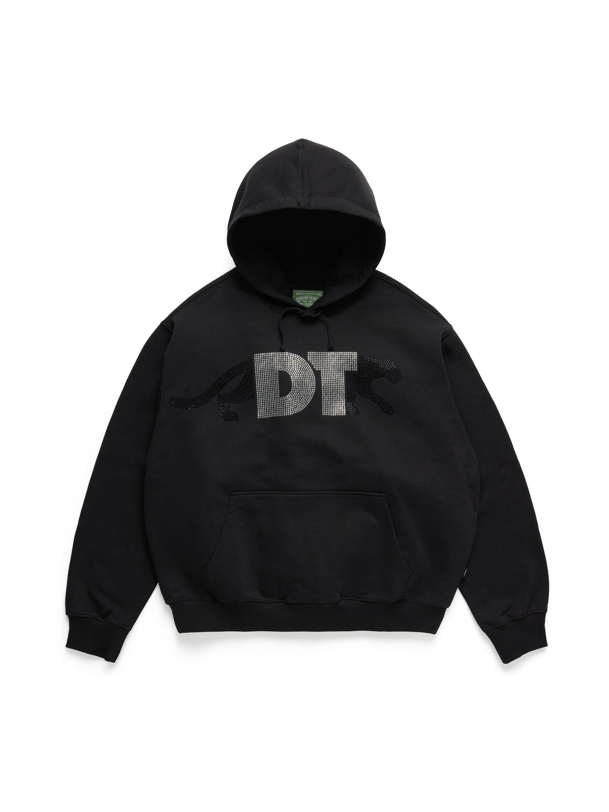 Denim Tears Rhinestone DT Panther Pullover Hoodie Black