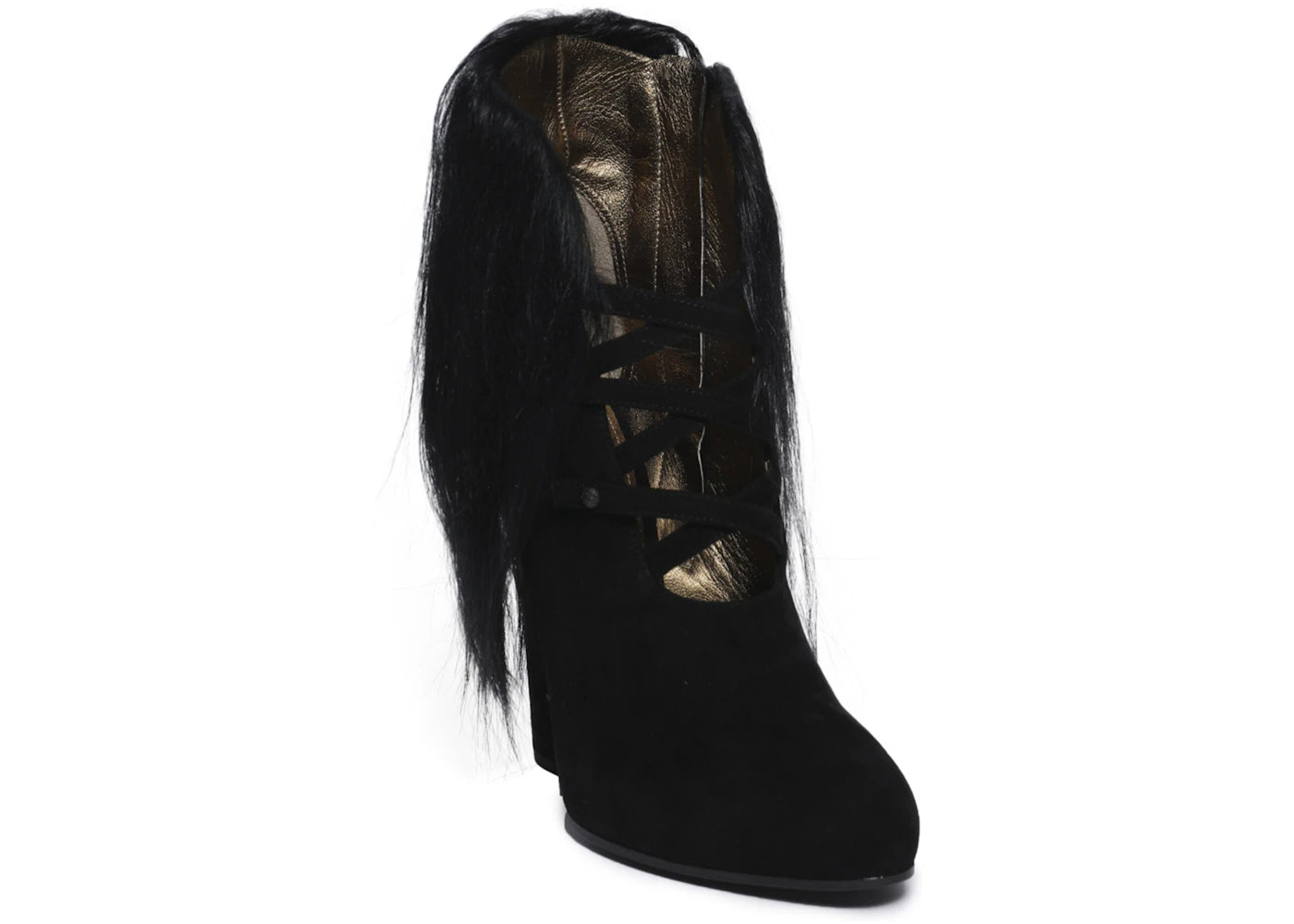 bottega veneta fur heels black (women's)