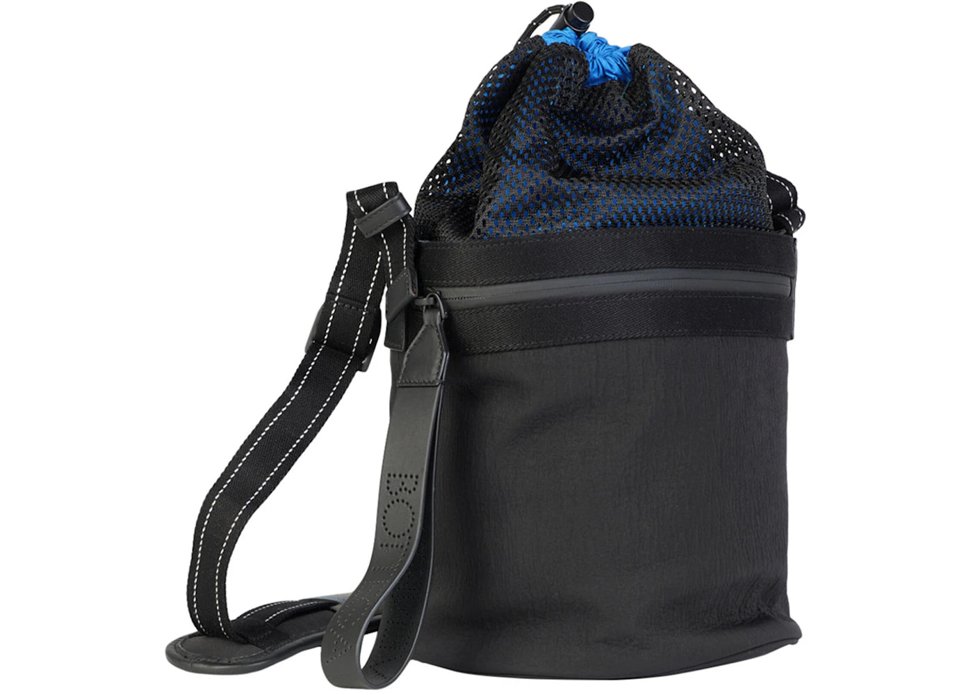 Bottega Veneta Nylon Bucket Bag Blue Multi
