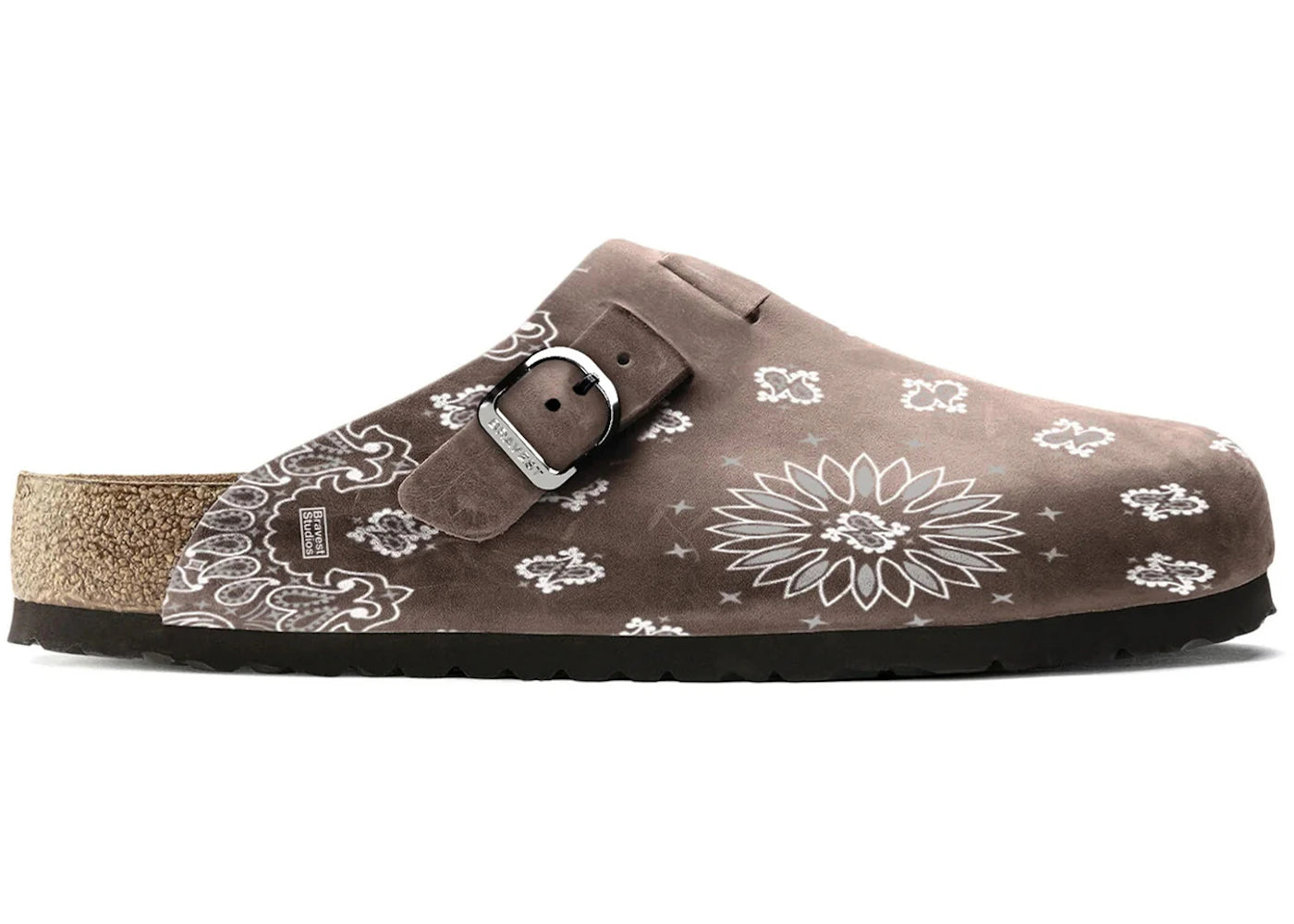 Bravest Studios Suede Paisley Clogs Chocolate