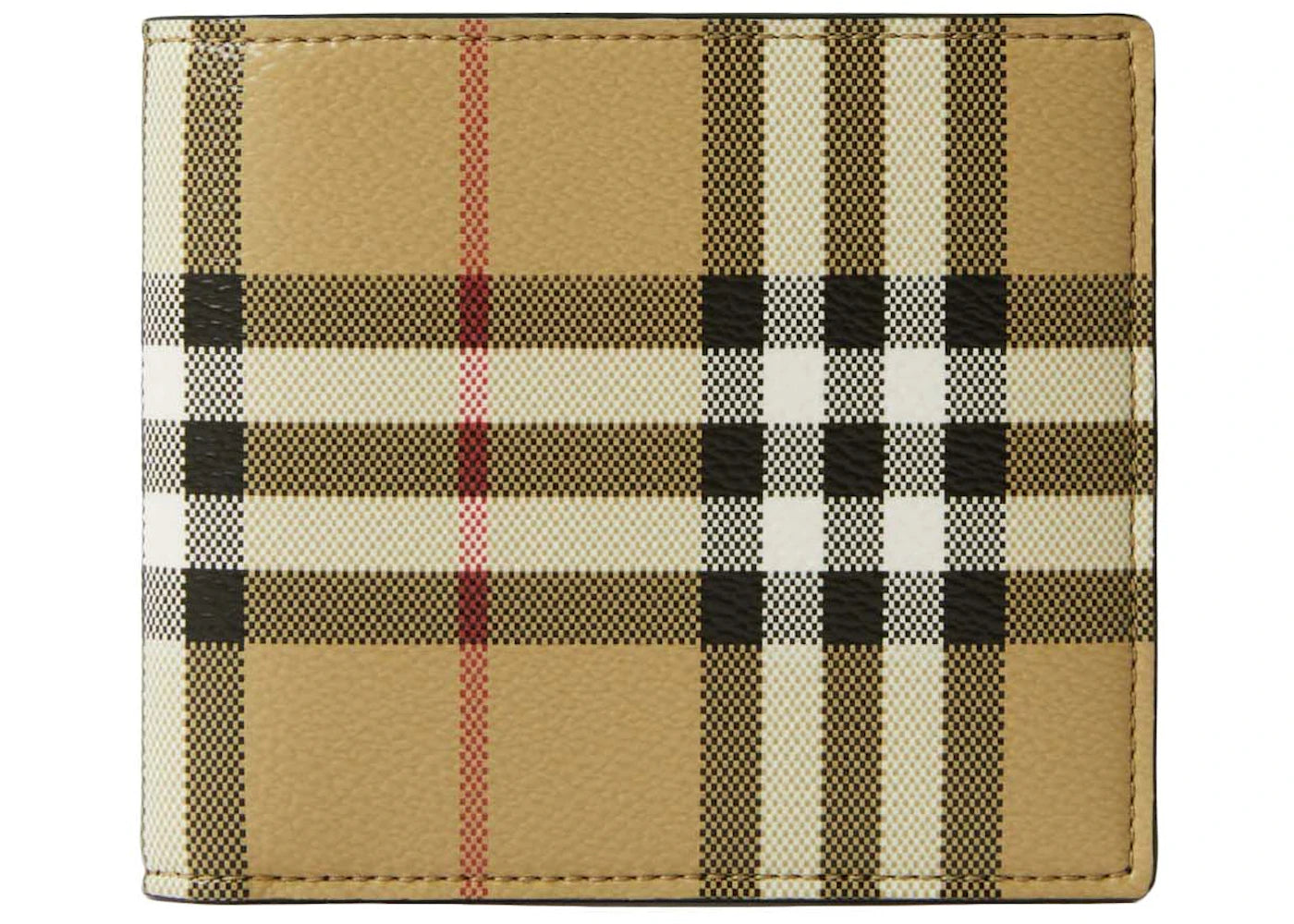 Burberry Check Bifold Wallet Archive Beige One Size