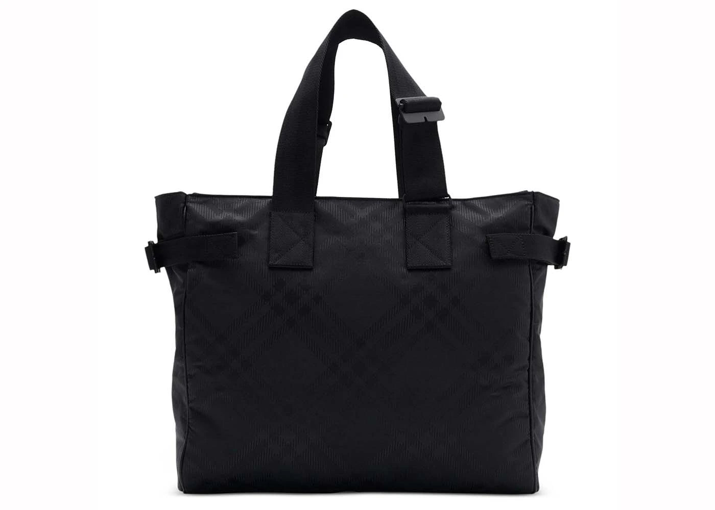 Burberry Check-Jacquard Tote Black