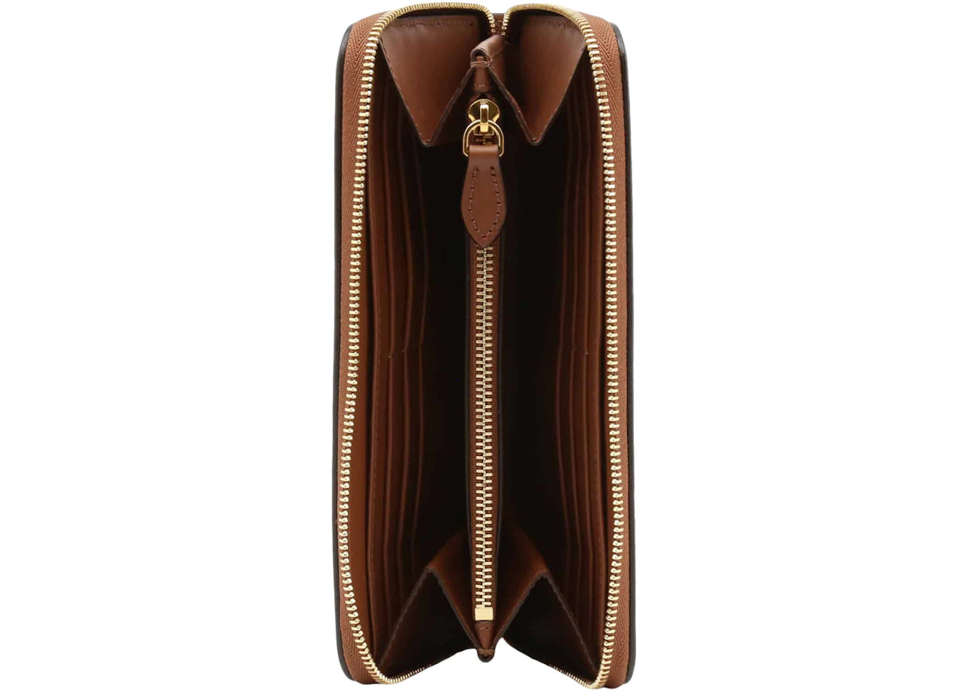 Burberry Embossed Leather Zip-Around Wallet Tan
