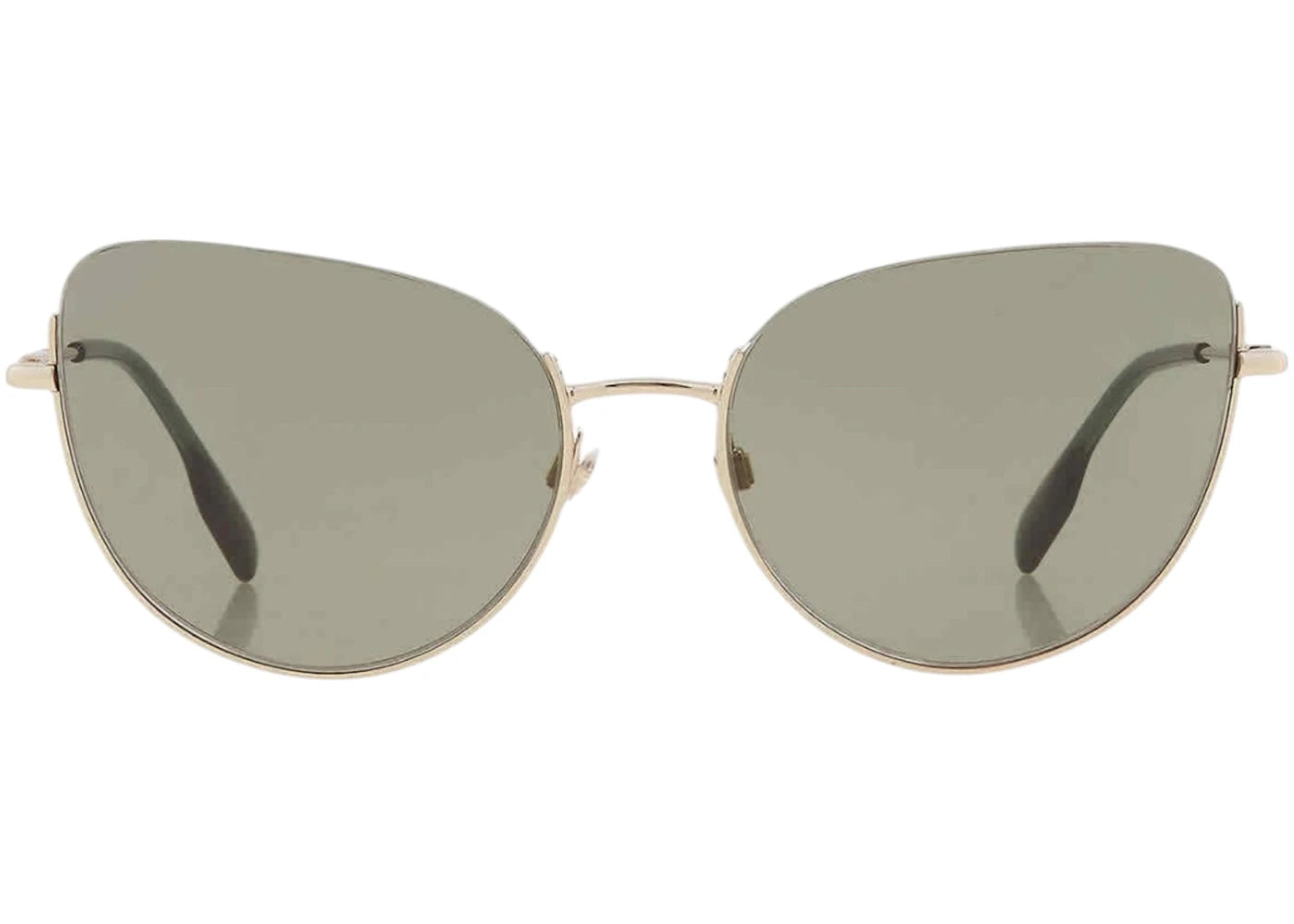 Burberry Harper Green Lens Sunglasses Gold