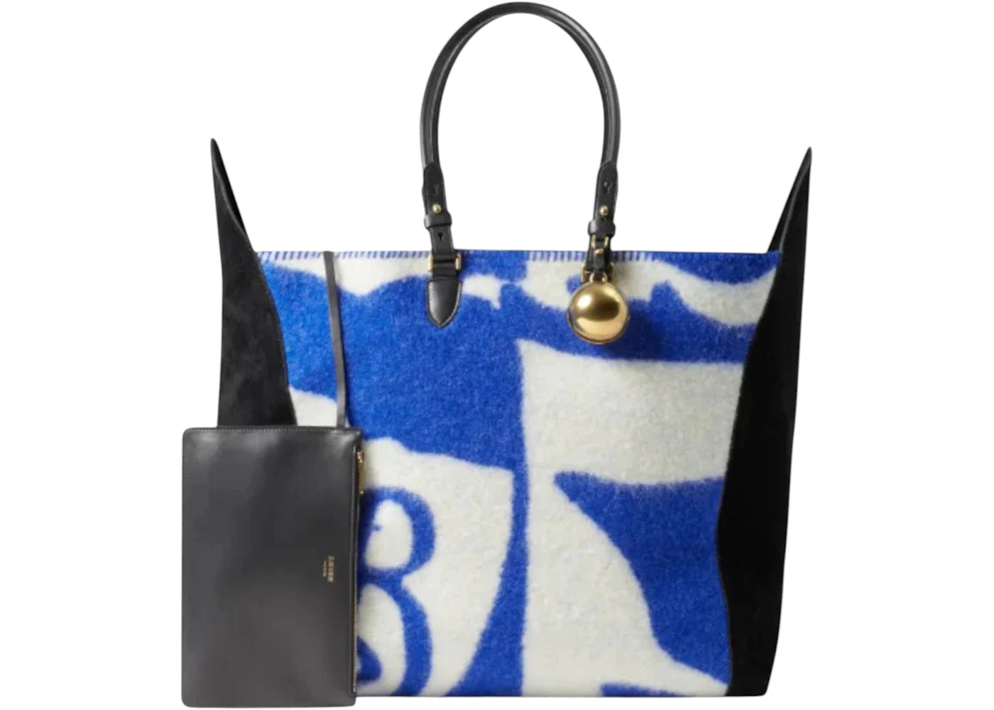 Burberry Large Shield Tote Blue/White
