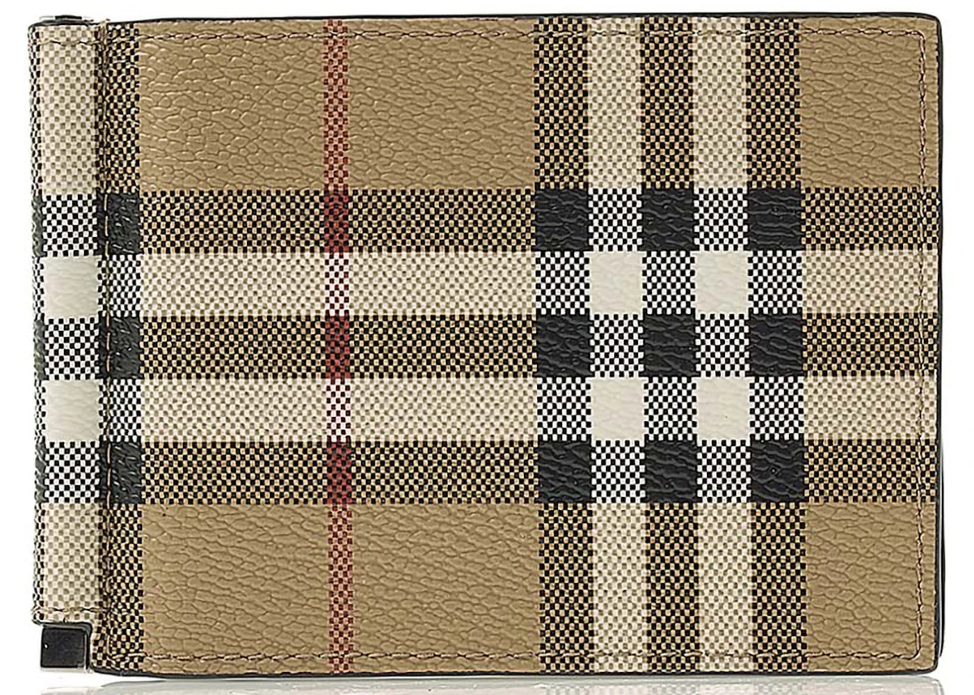 Burberry Money Clip (80698091) Wallet Check Beige – Kicks Machine