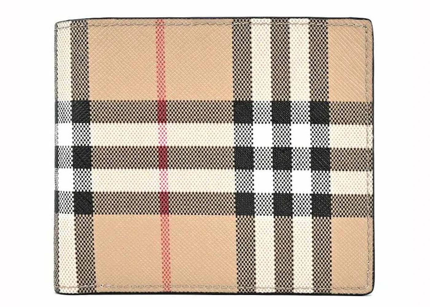 Burberry Vintage Check Card Slot Wallet Beige/Black One Size