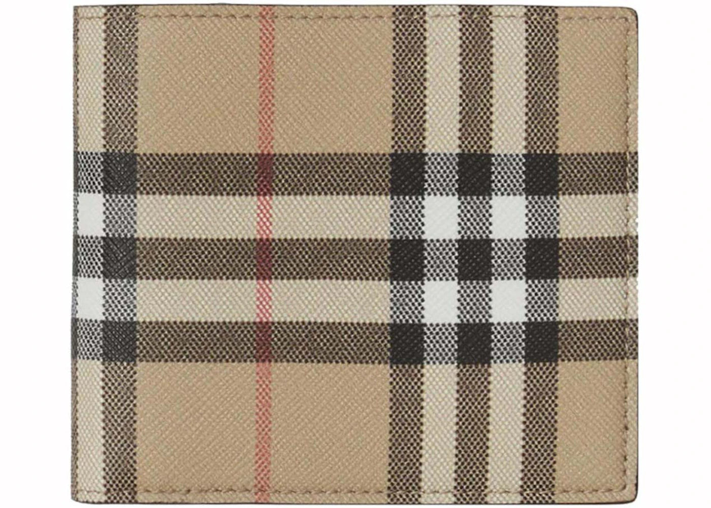 Burberry Vintage Check Bifold Wallet Beige/Black One Size