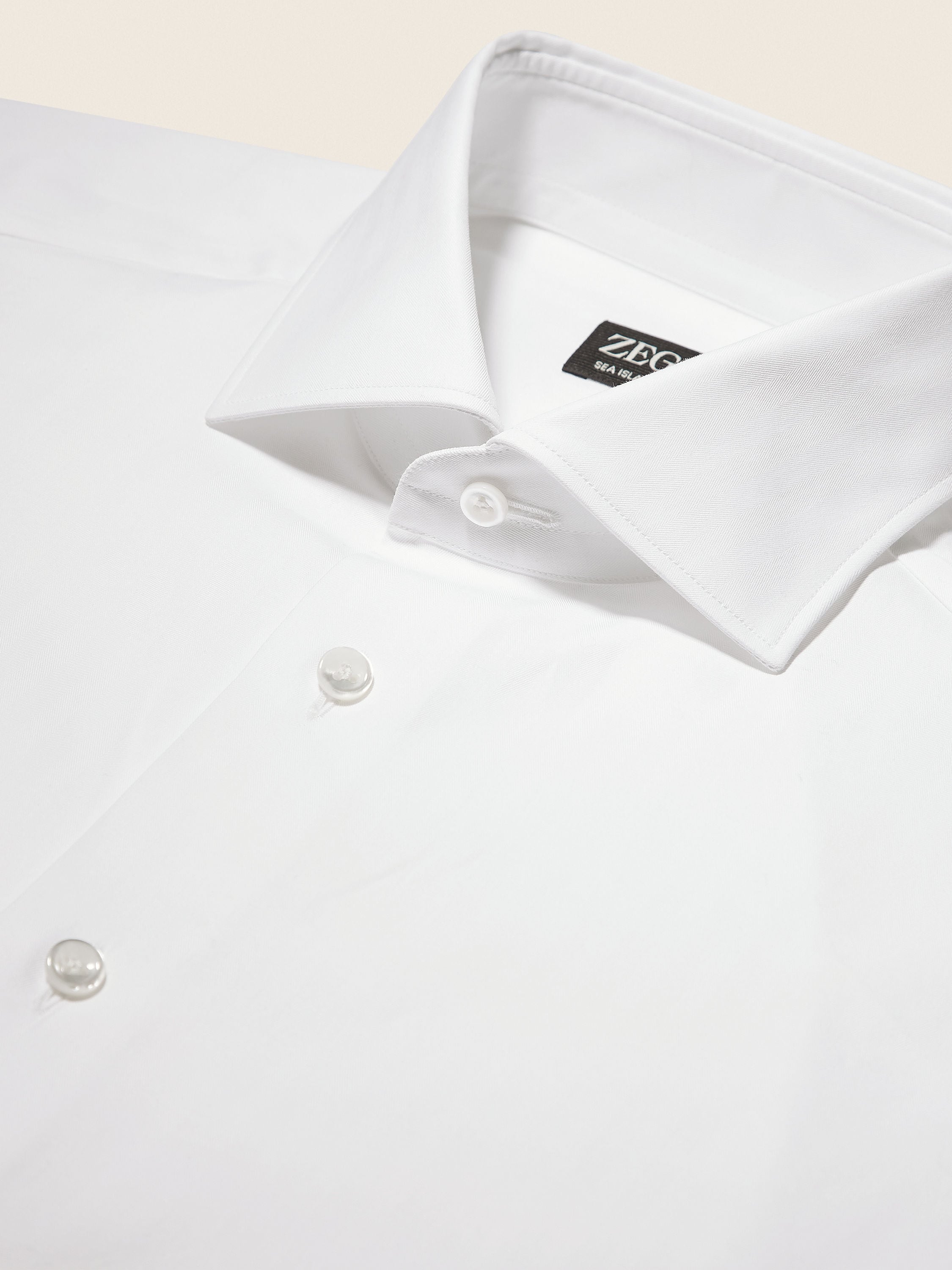 Zegna White Sea Island Cotton Shirt