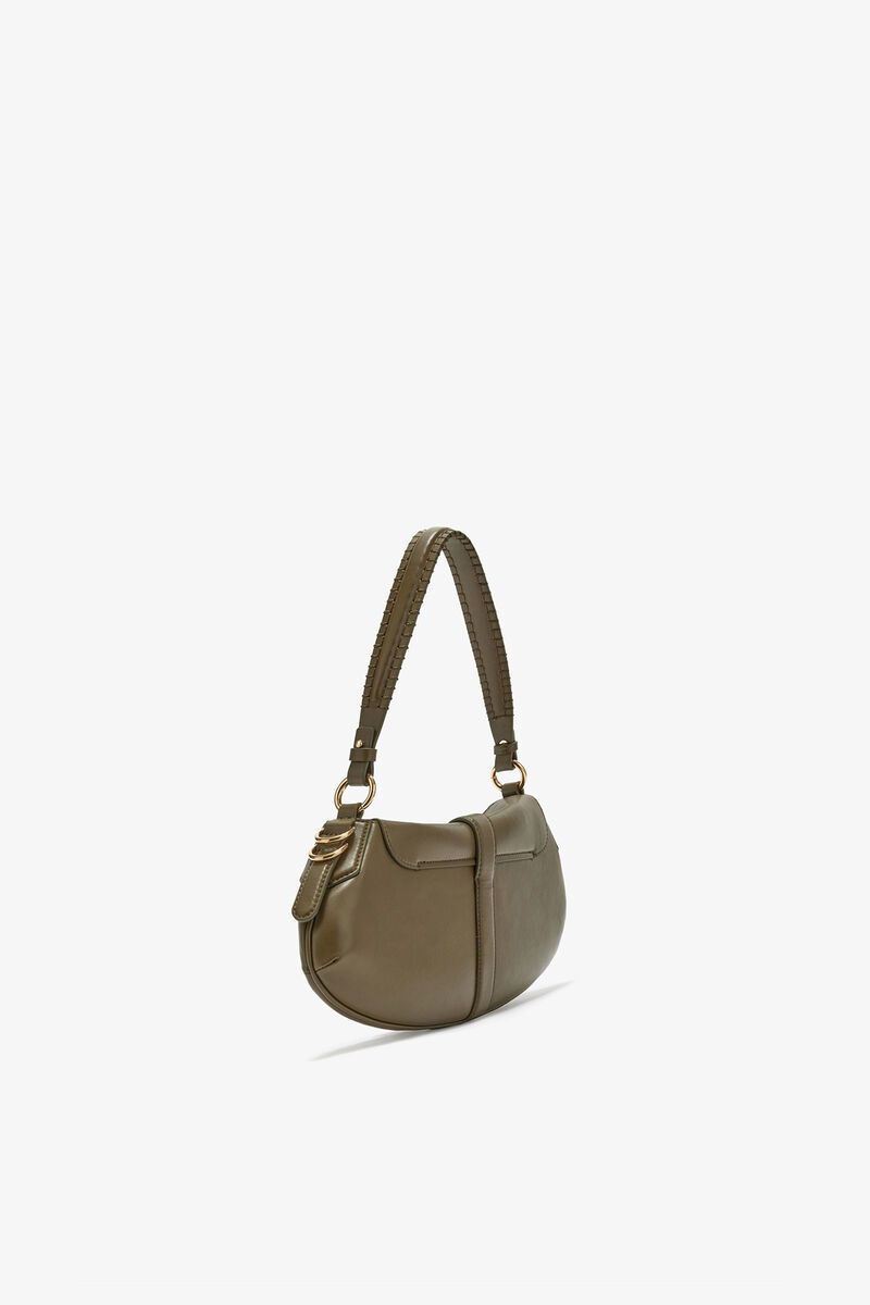 Ganni Military Olive B-Kat Bag In Green