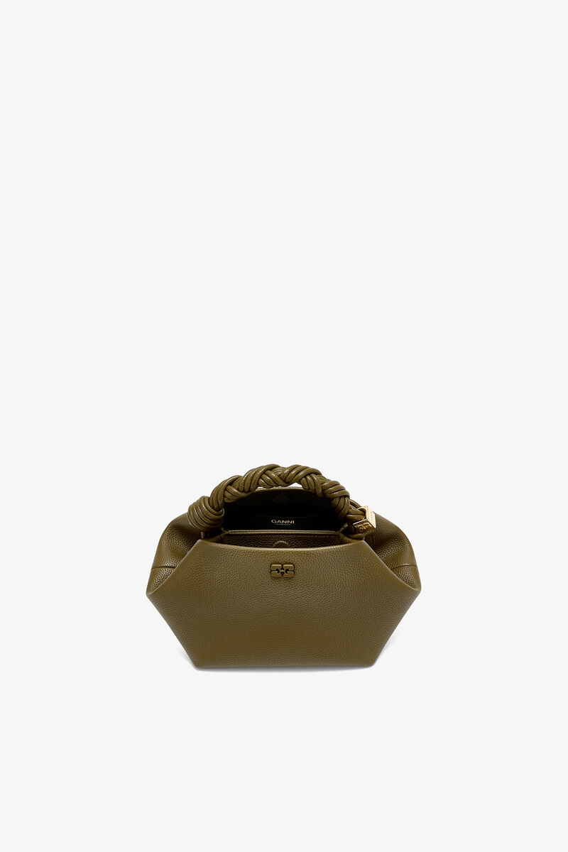 Ganni Military Olive Small Bou Bag In Green