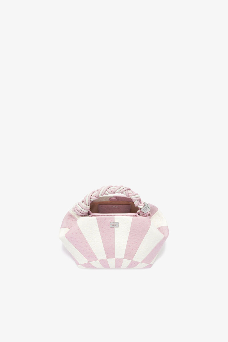 Ganni Lilac Snow Small Bou Bag In Pink Circus