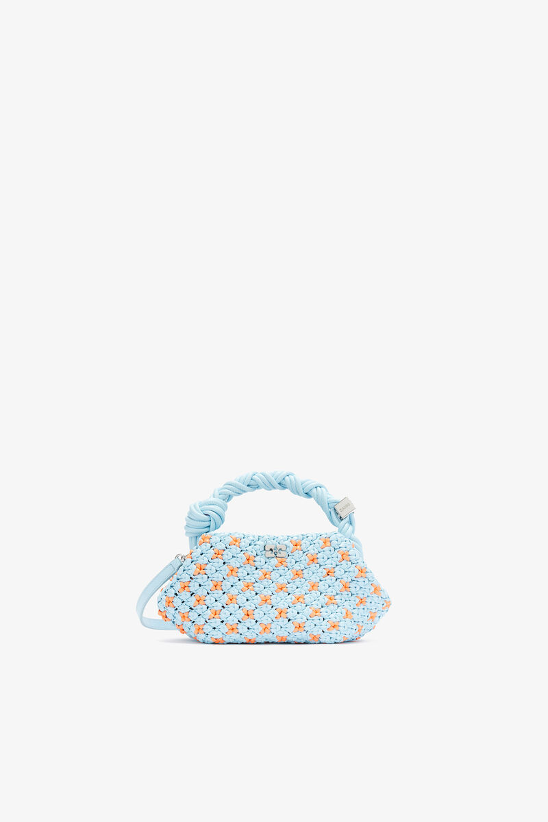 Ganni Summer Song Mini Bou Bag In Braided Blue