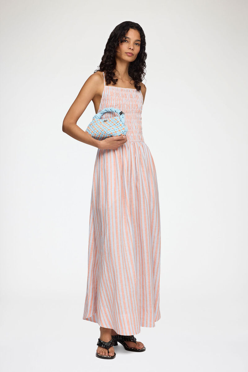 Ganni Summer Song Mini Bou Bag In Braided Blue