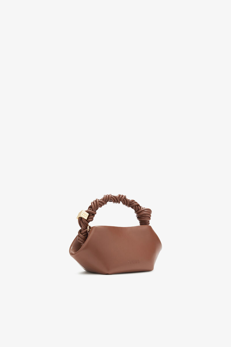 Ganni Sorrel Horse Mini Bou Bag In Brown