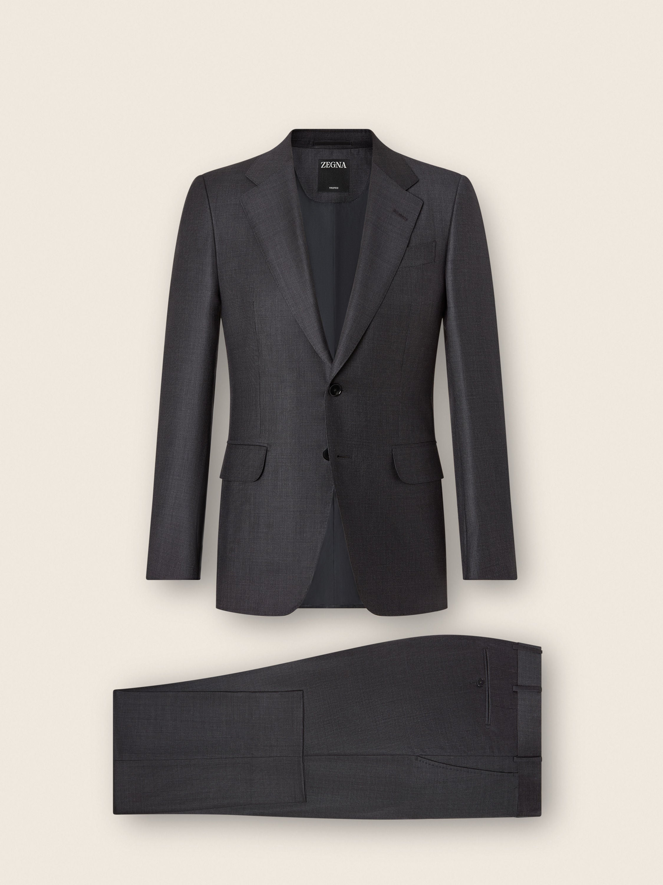 Zegna Dark Grey Trofeo Wool Suit
