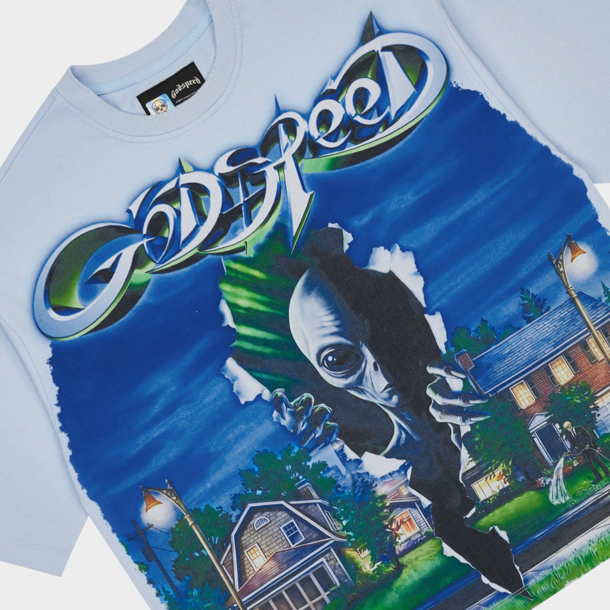 Godspeed Neighborhood Watch Tshirt (Ice Blue)