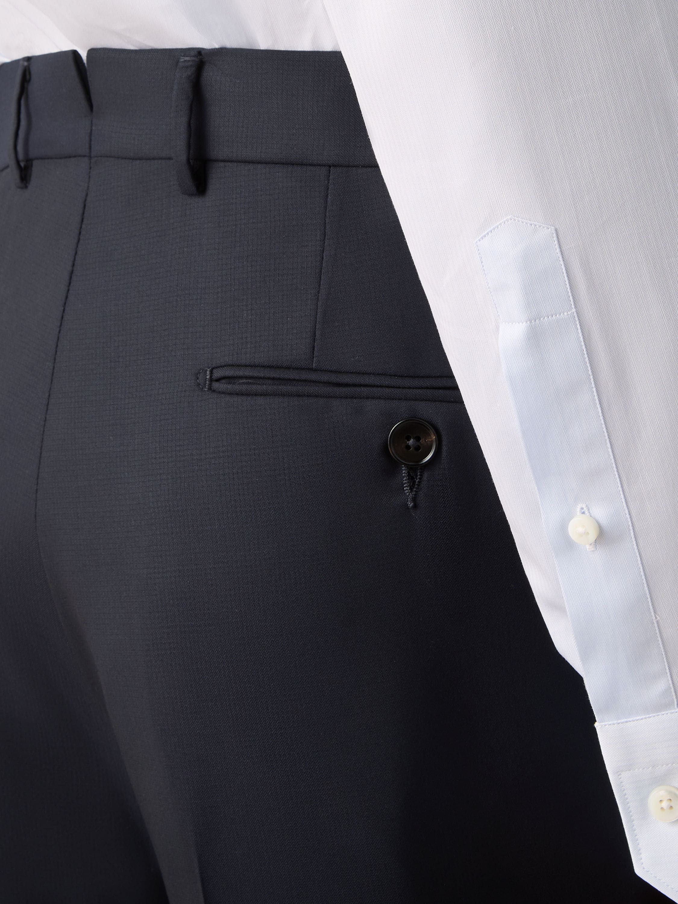Zegna Navy Blue 15Milmil15 Wool Pants