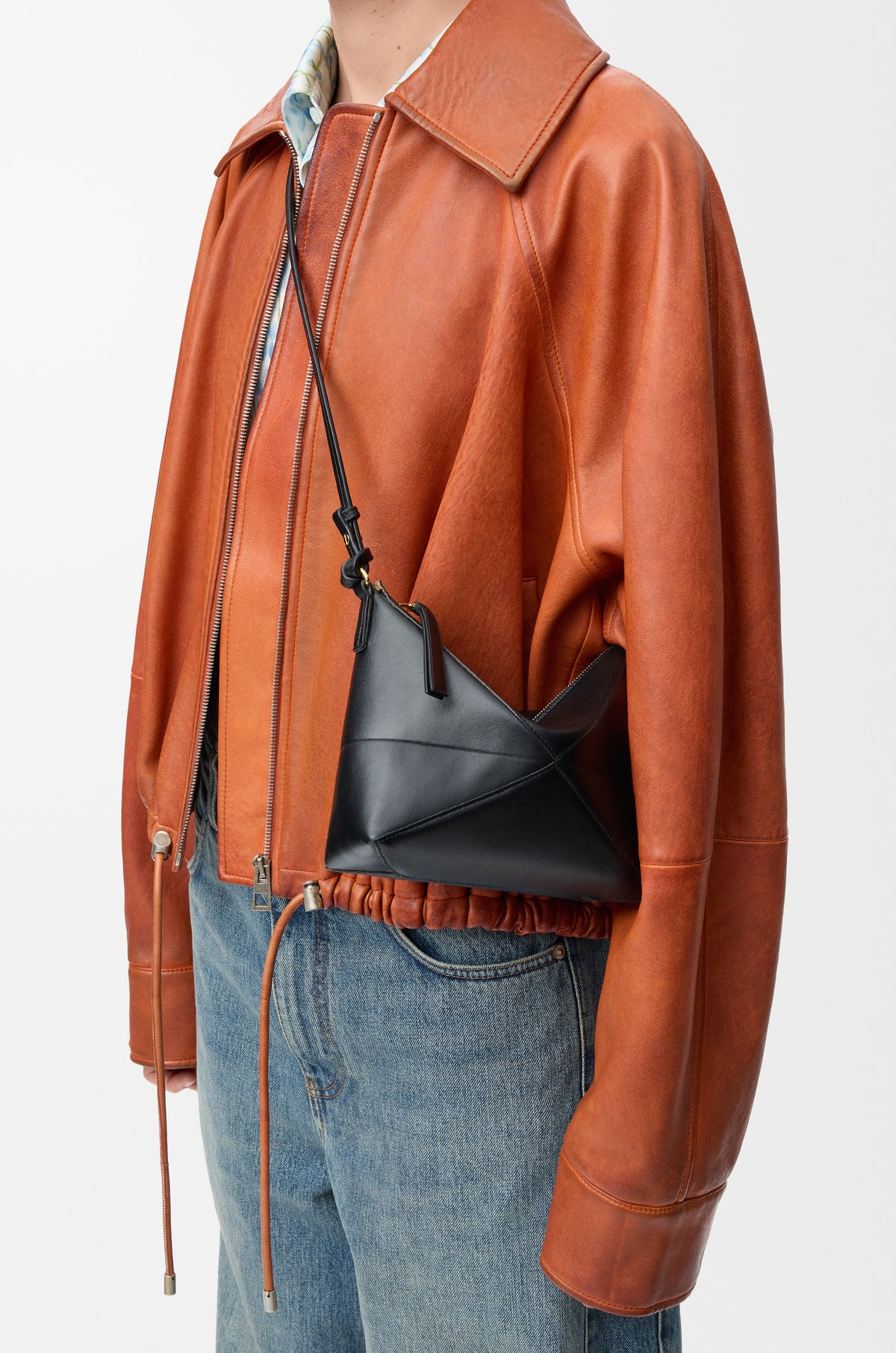 Loewe Puzzle Fold pouch in shiny nappa calfskin