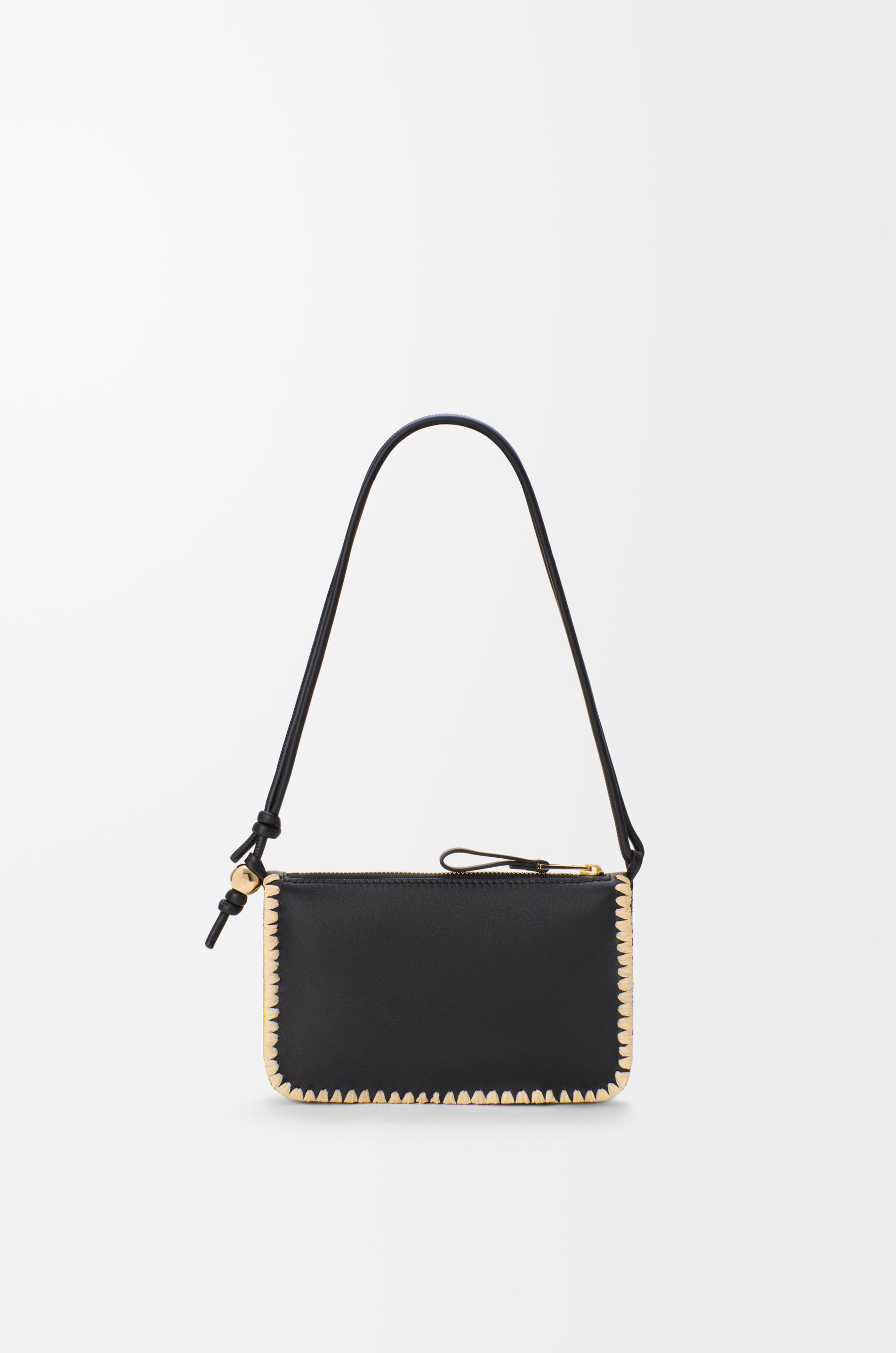 Loewe Rio pouch in classic calfskin and raffia