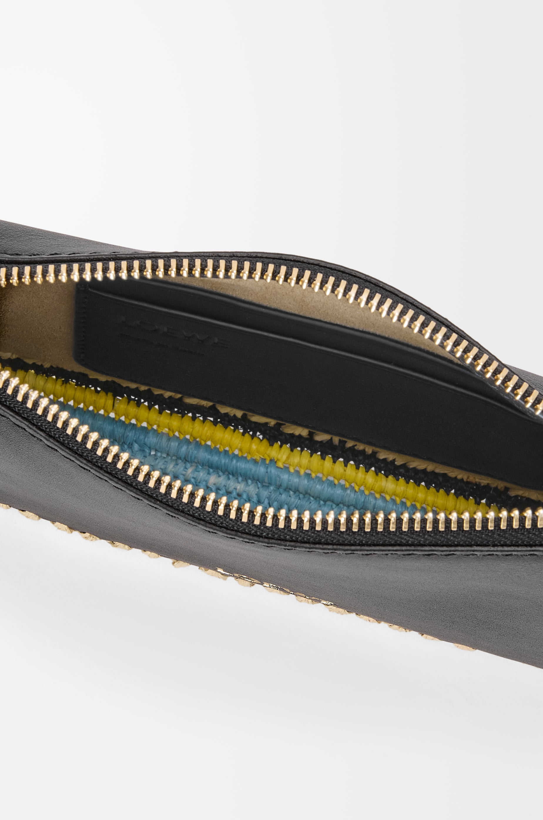 Loewe Rio pouch in classic calfskin and raffia