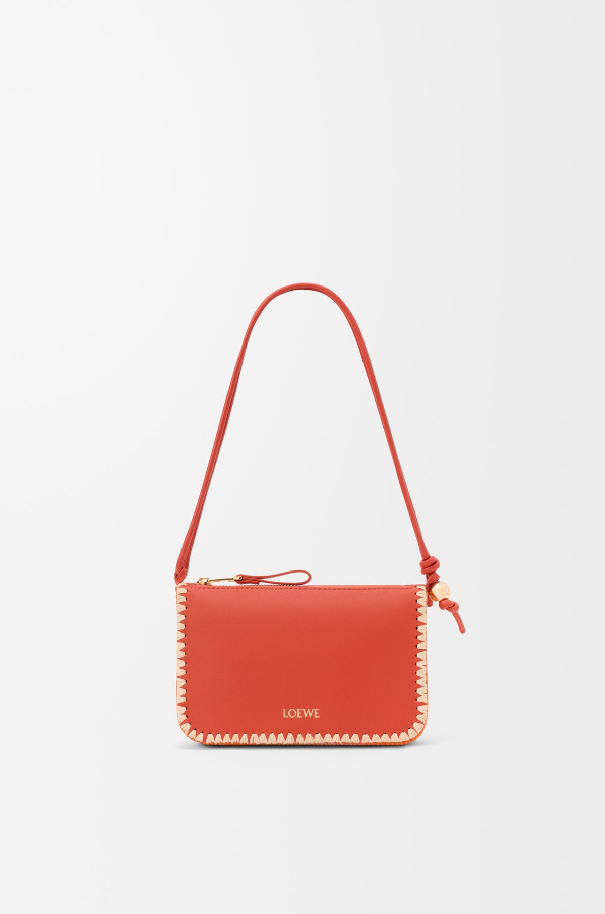 Loewe Rio pouch in classic calfskin and raffia