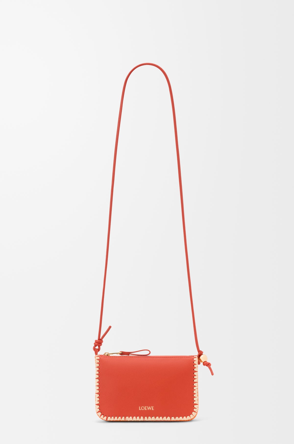 Loewe Rio pouch in classic calfskin and raffia