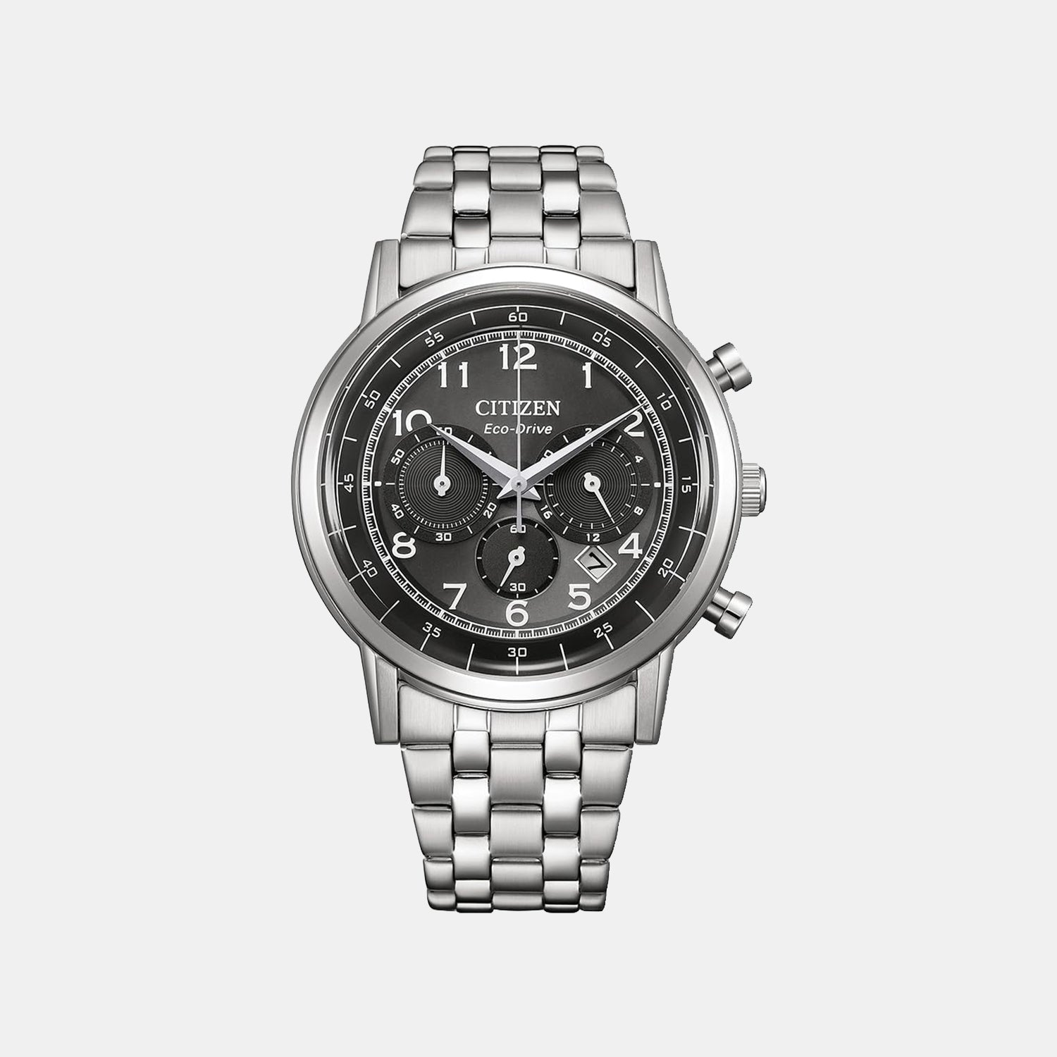 Citizen Men Quartz Black Dial Chronograph Stainless Steel Watch Ca4630-53E