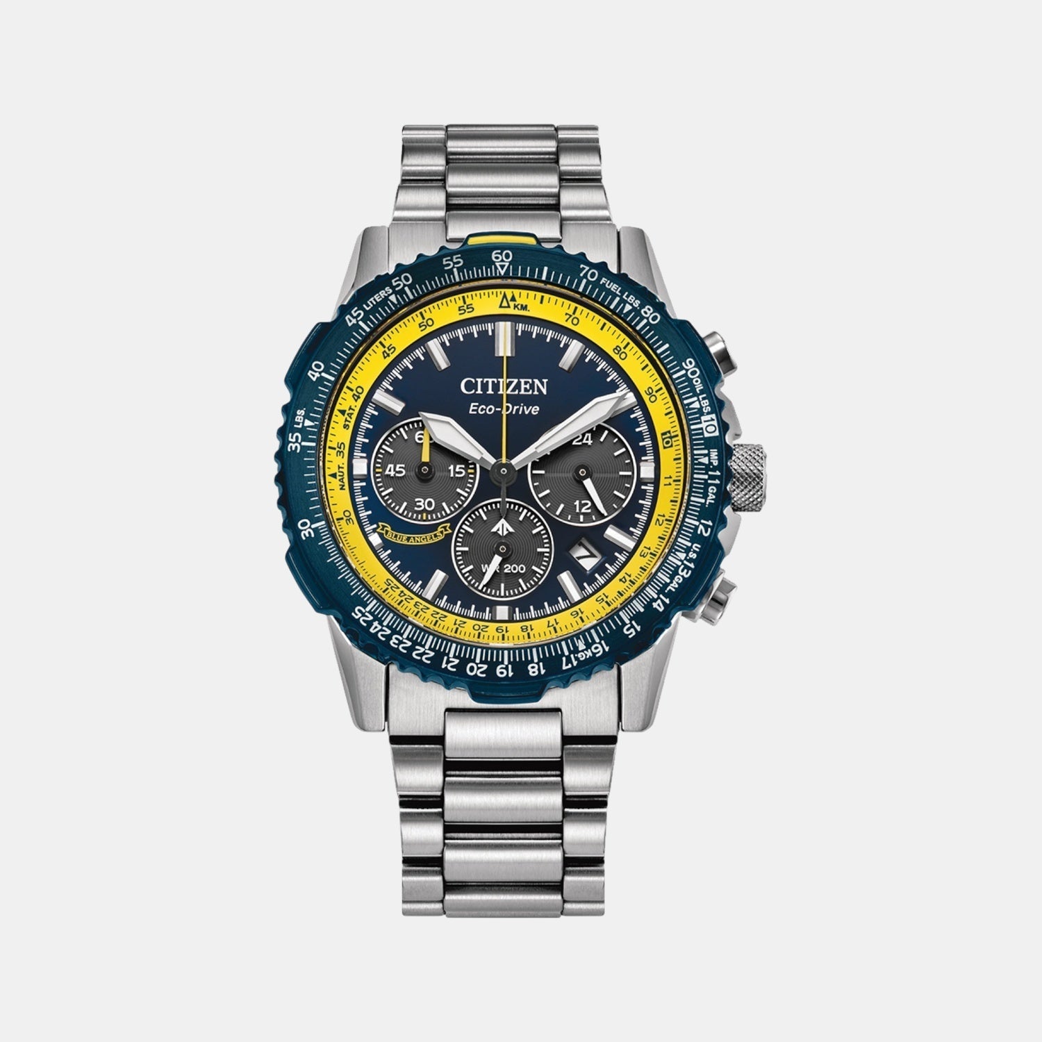 Citizen Promaster Men Quartz Blue Dial Chronograph Stainless Steel Watch Ca4667-53L
