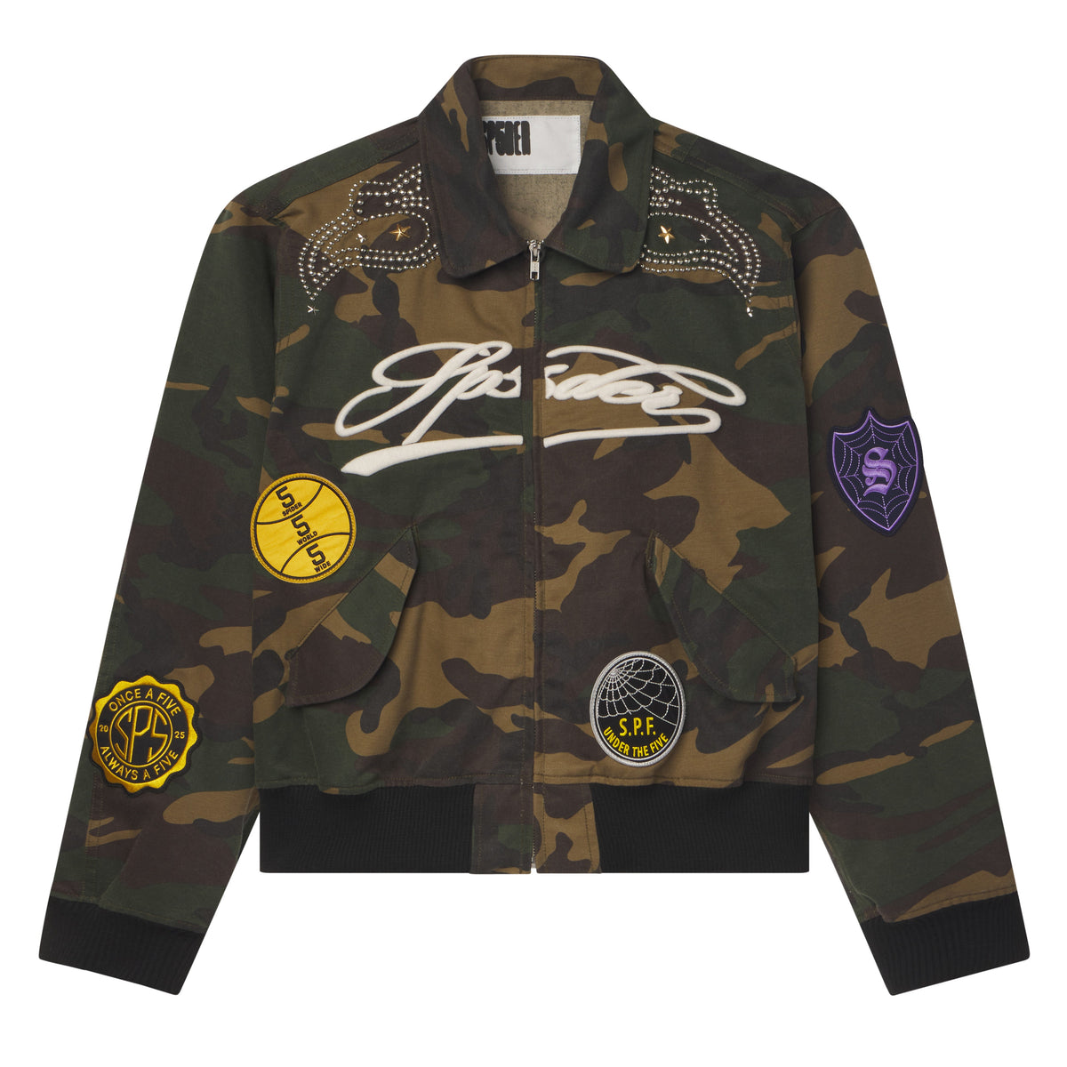 Sp5der R-05 CAMO Script Bomber Jacket