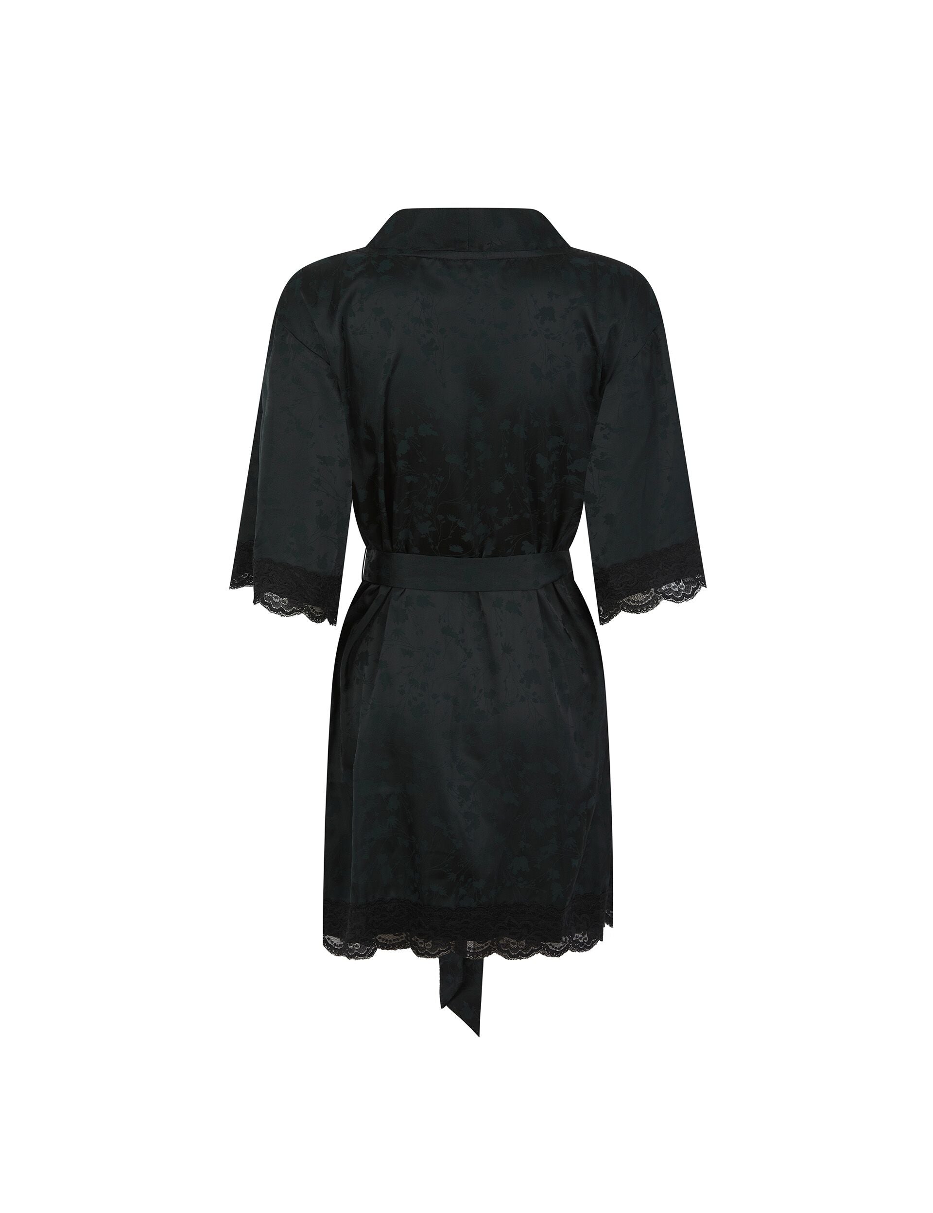 Ted Baker Clara Satin Lace Trim Kimono Dressing Gown Women's