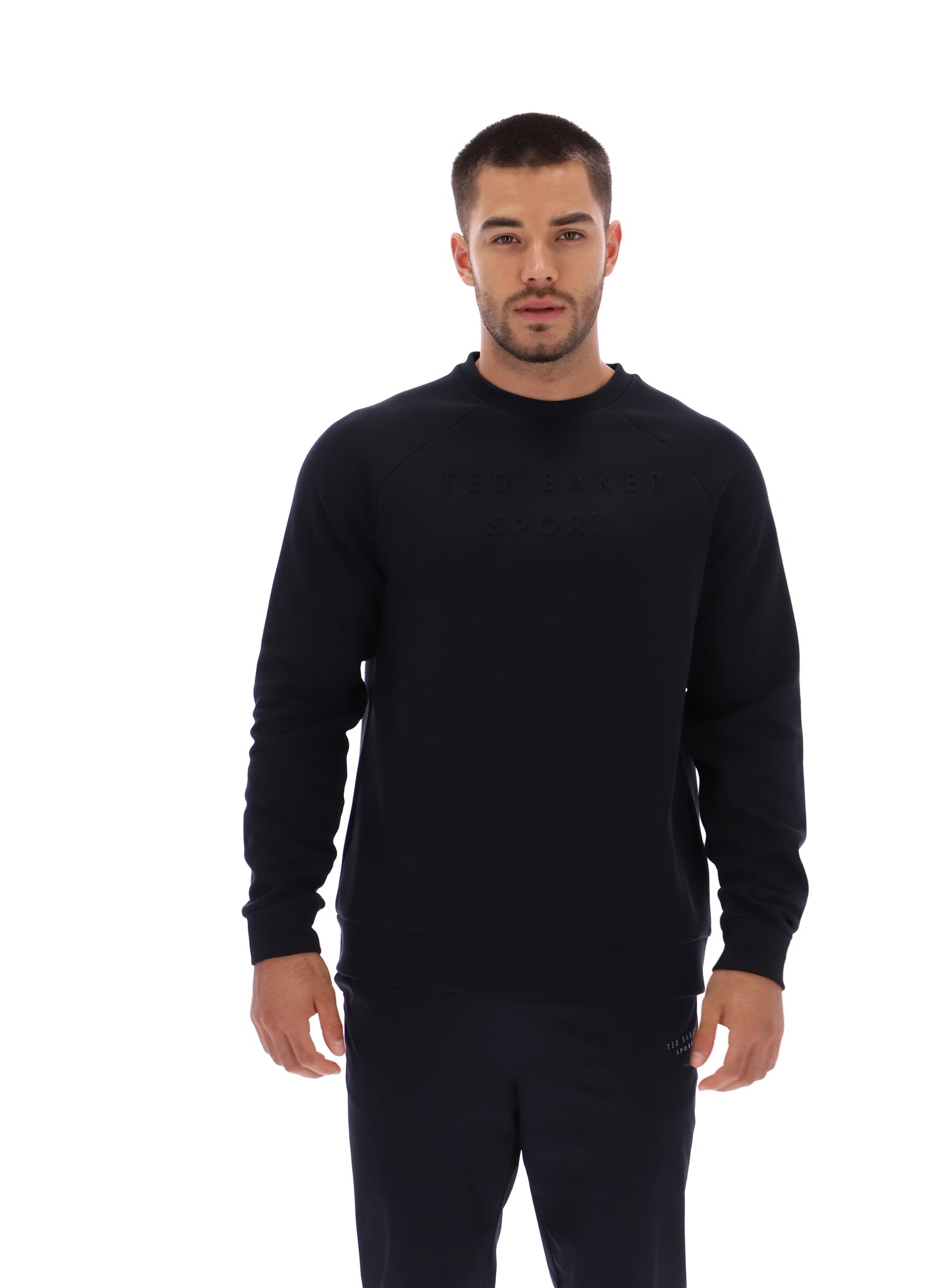 Ted Baker Craig Embossed Logo Crew Neck Training Sweatshirt